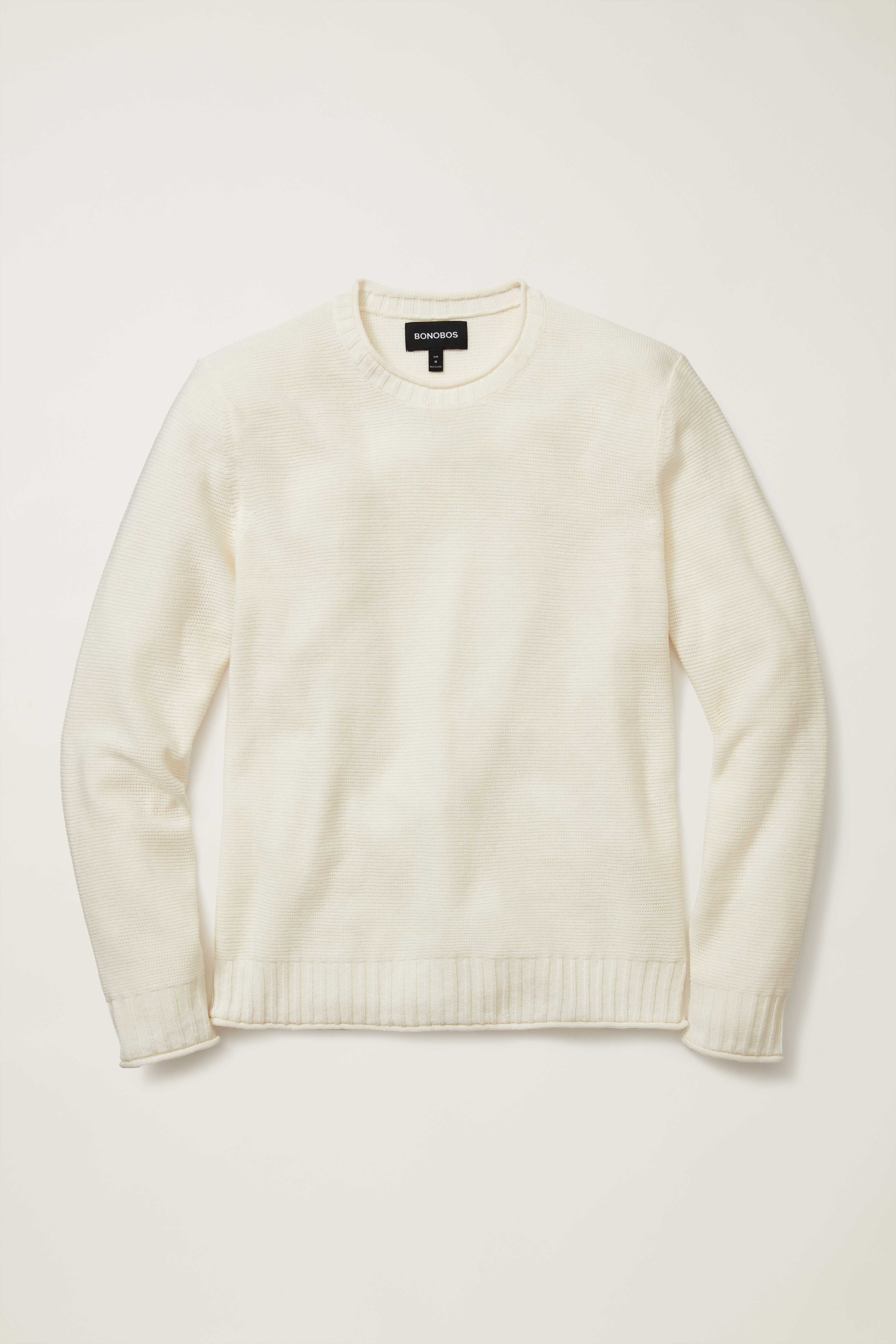 Cotton Linen Roll Neck Sweater