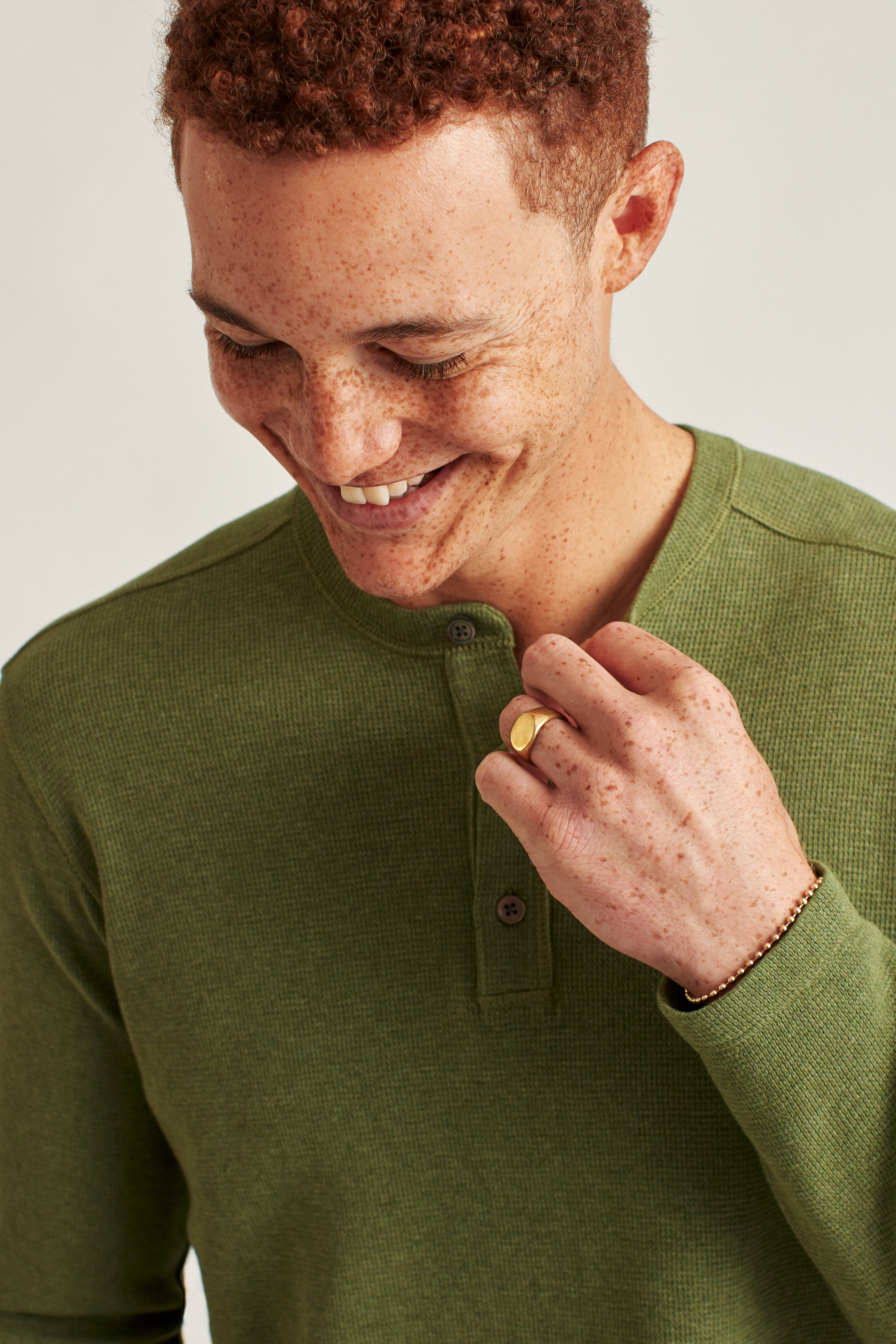 Lightweight Waffle Henley