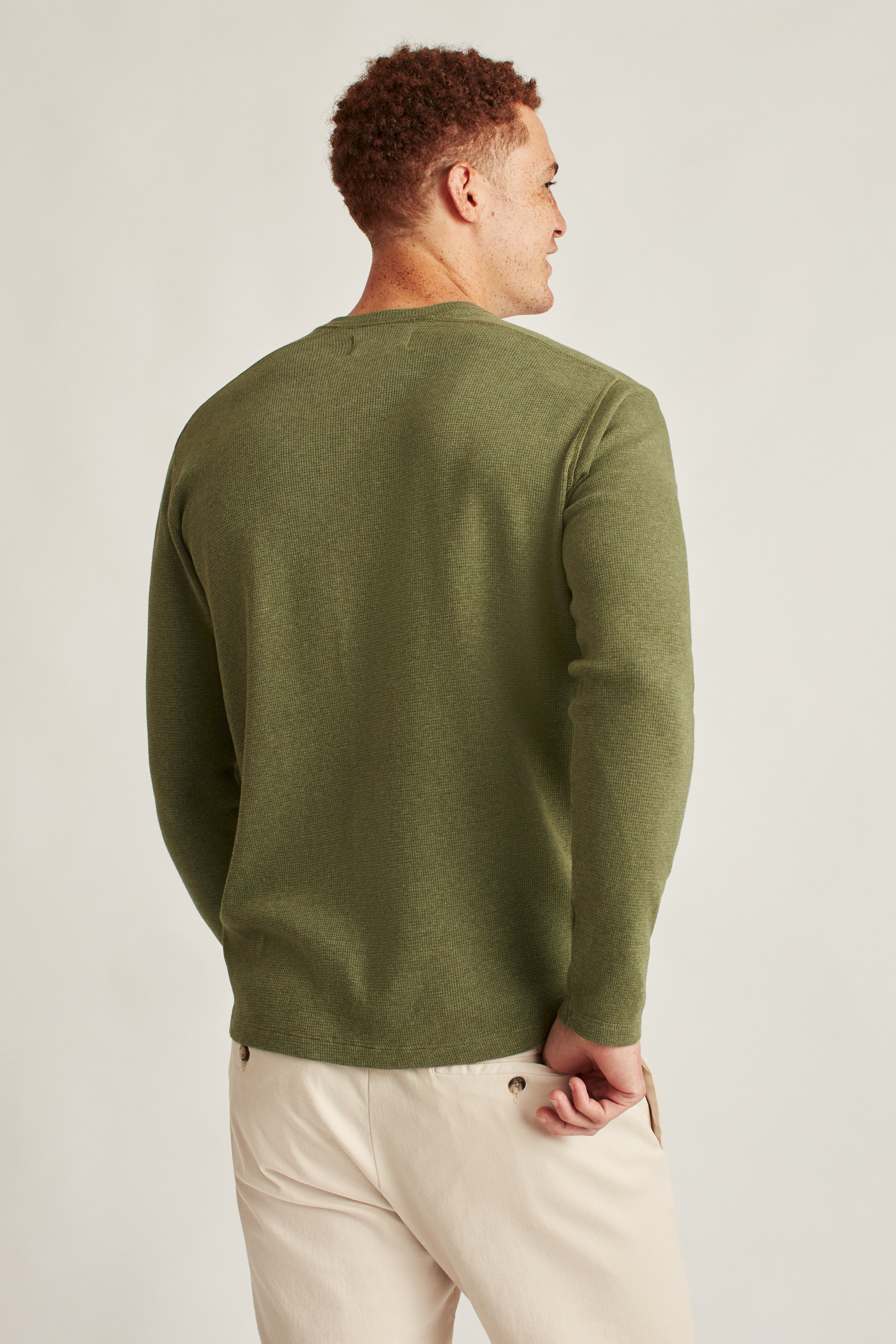 Lightweight Waffle Henley