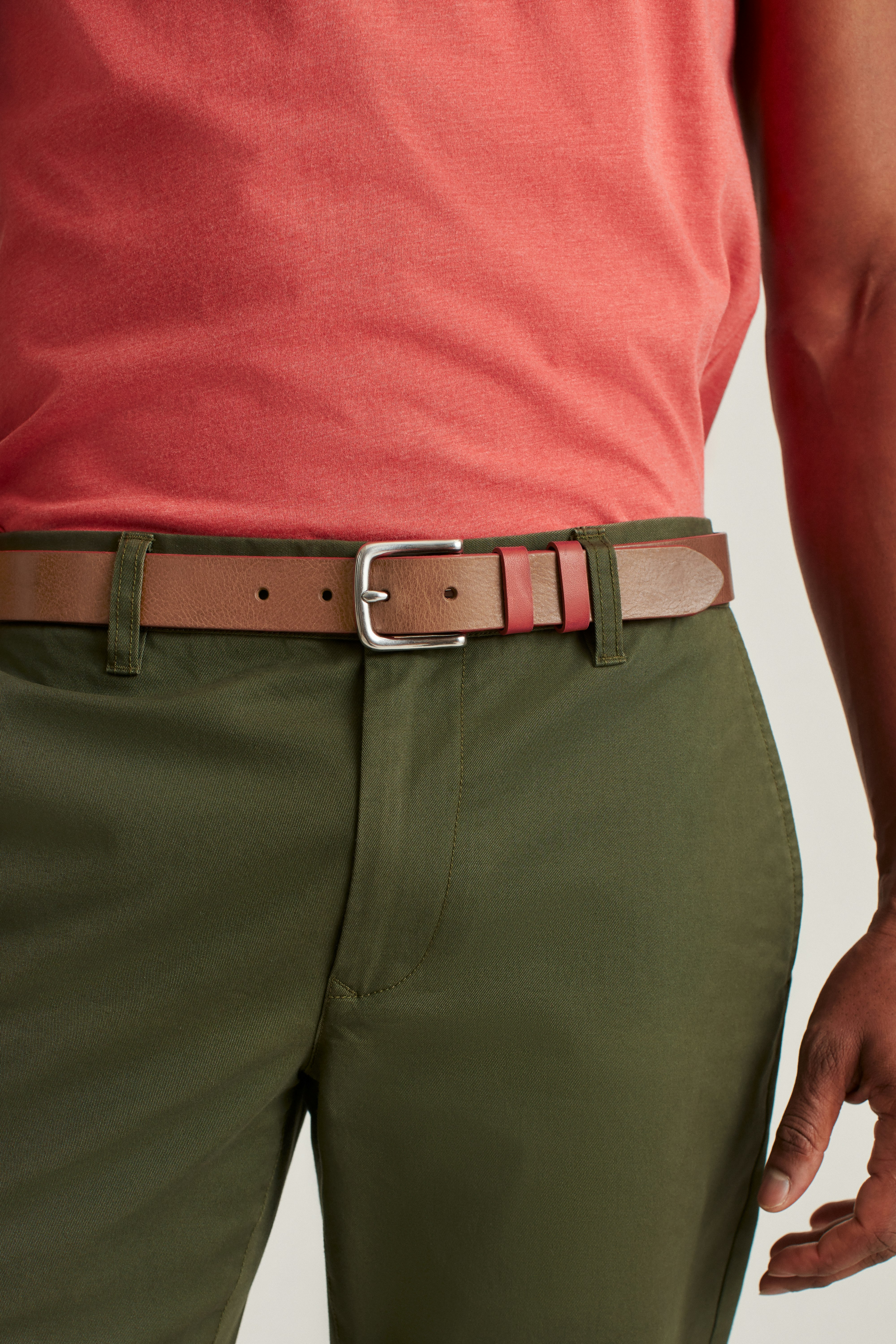 Men's Colored Edge Leather Belts