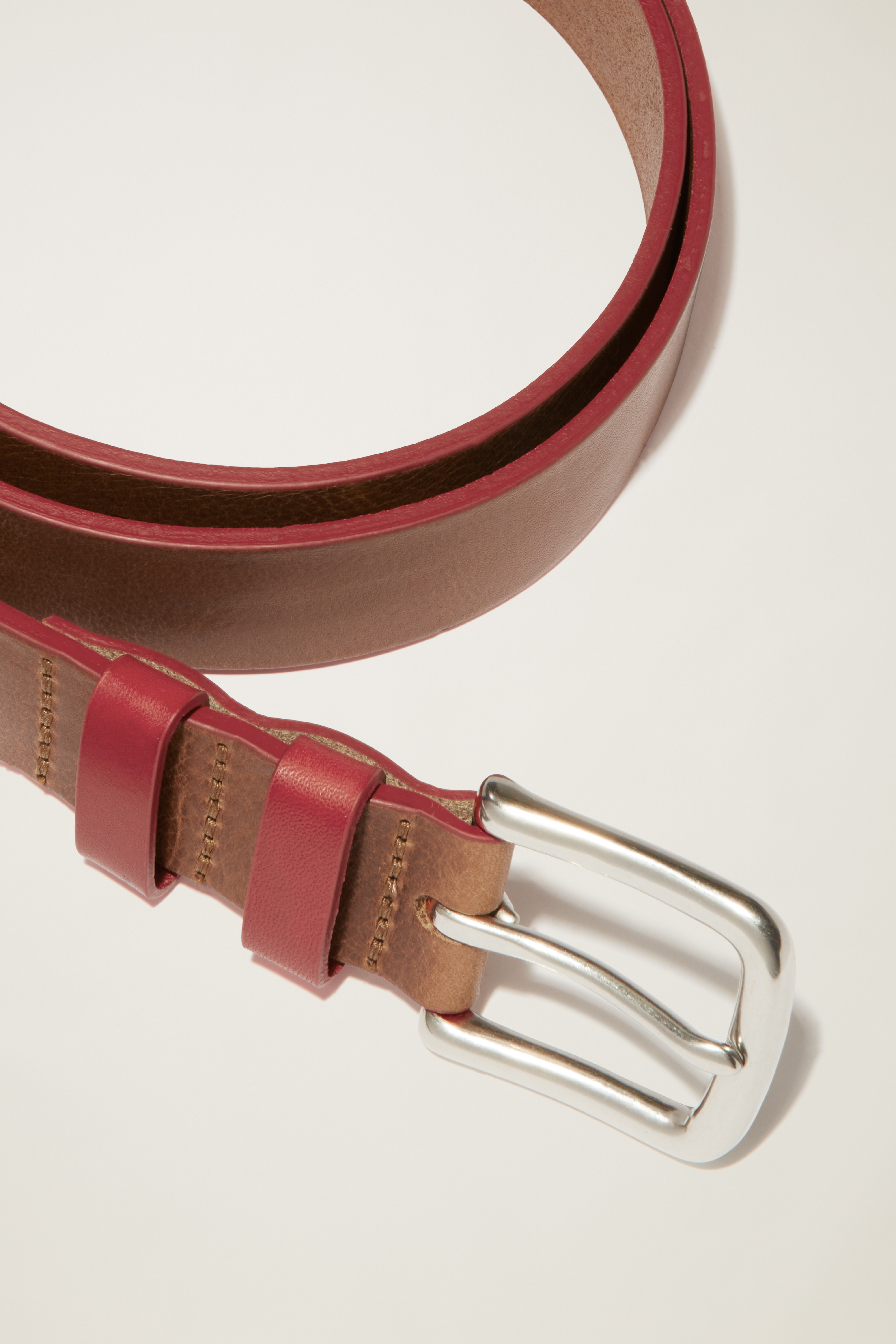 Men's Colored Edge Leather Belts