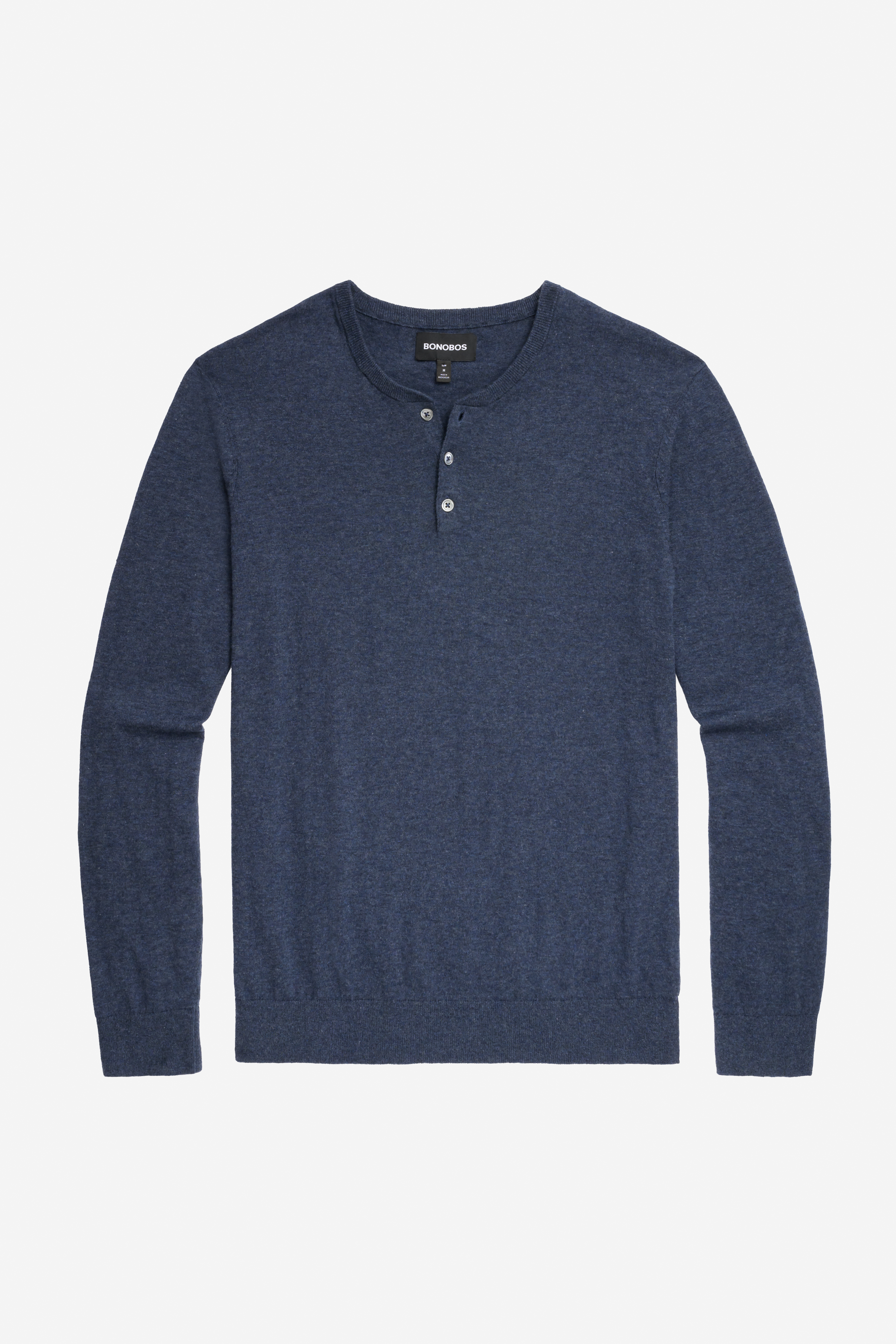 Lightweight Cotton Sweater Henley