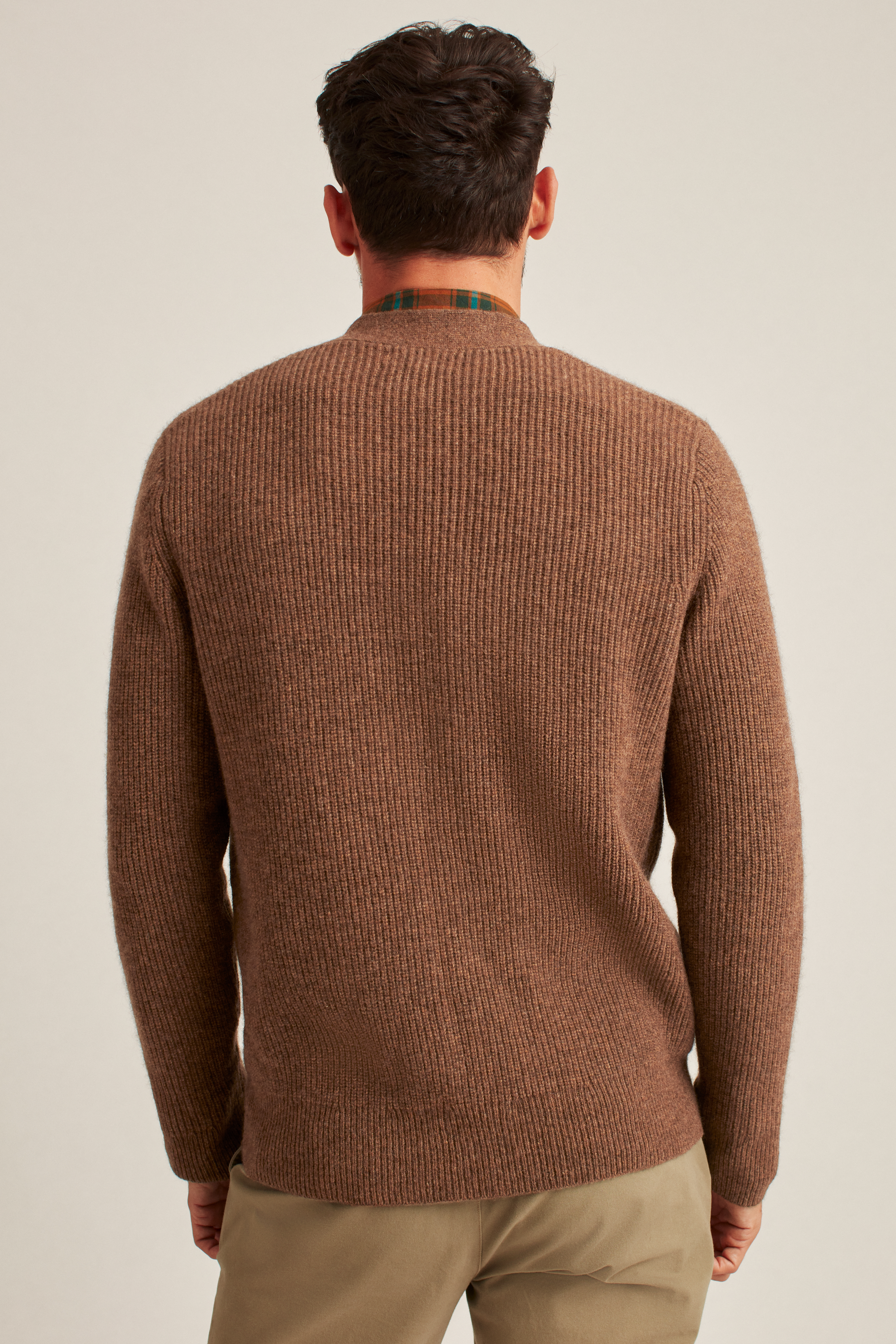 Yak Blend Ribbed Cardigan