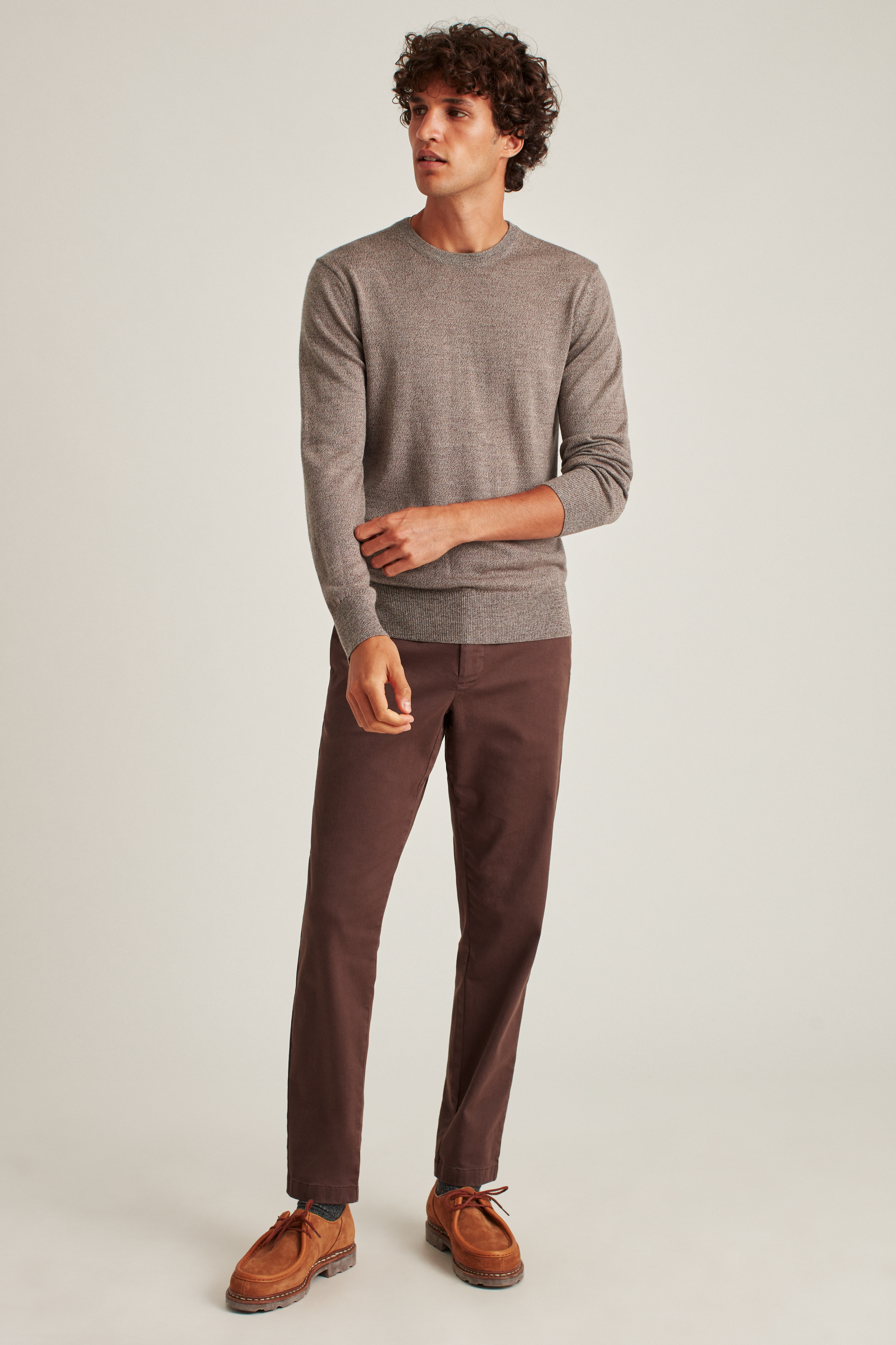 Washable Merino Wool Crew Neck Sweater