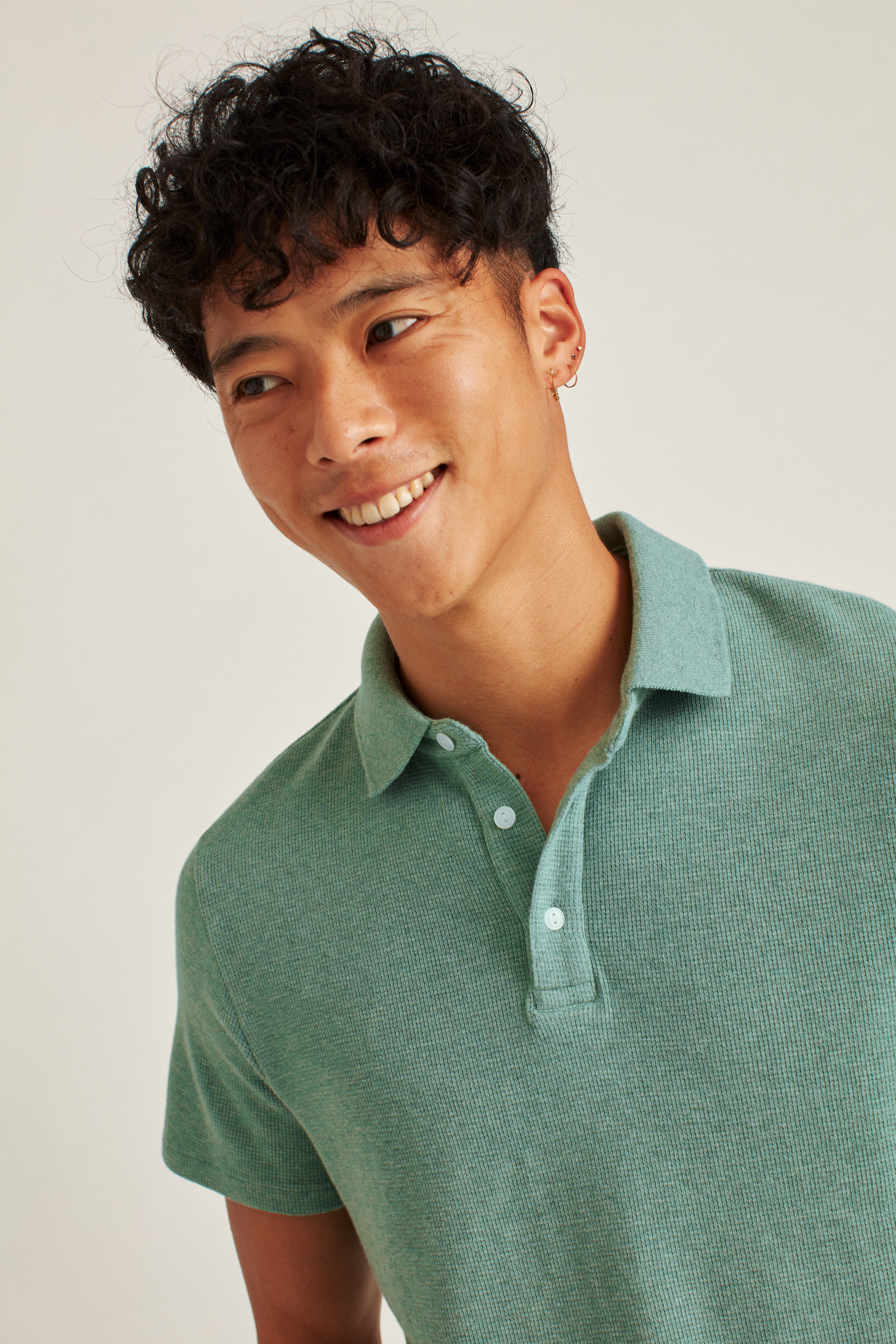 Lightweight Waffle Polo