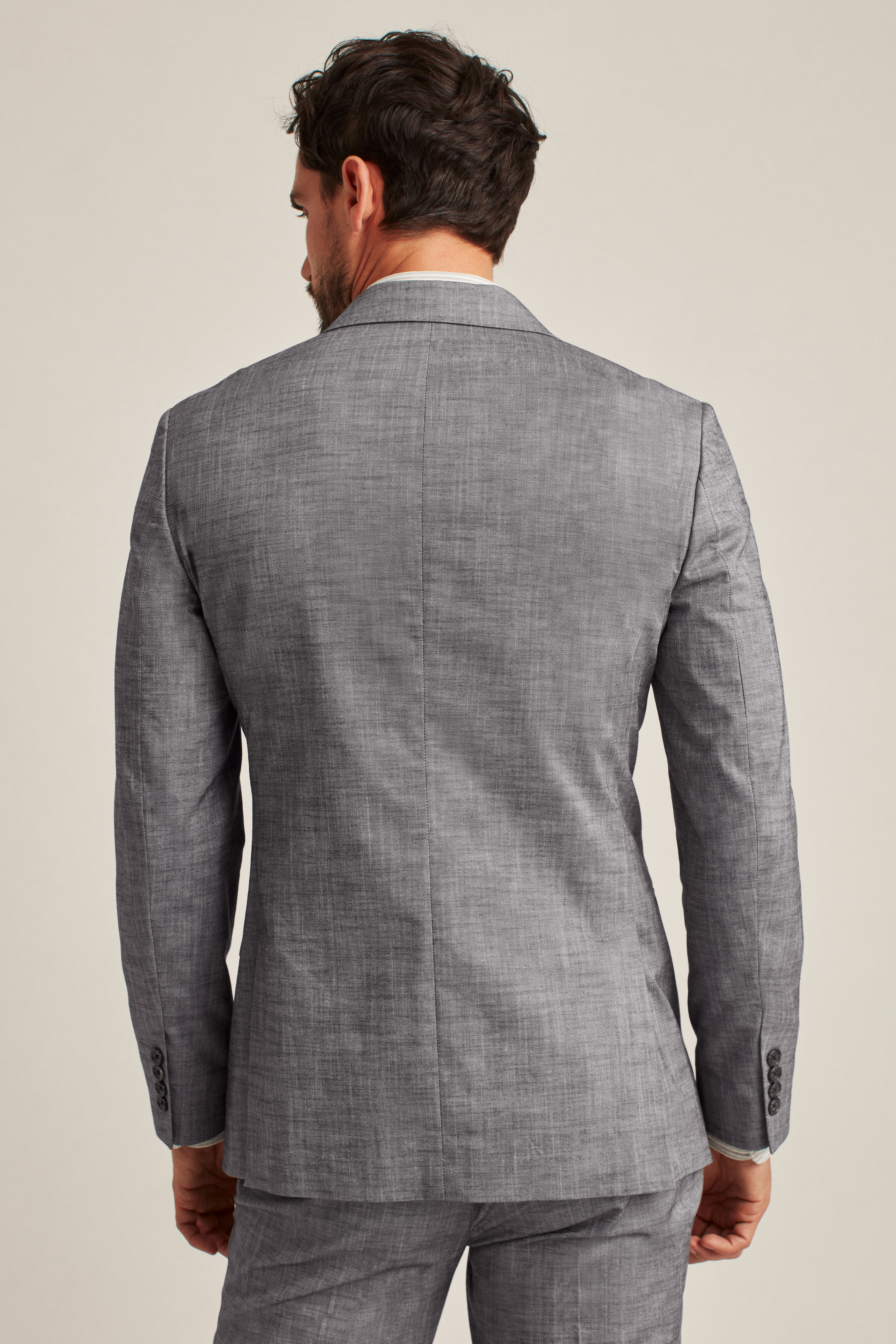 Stretch Chambray Suit Jacket