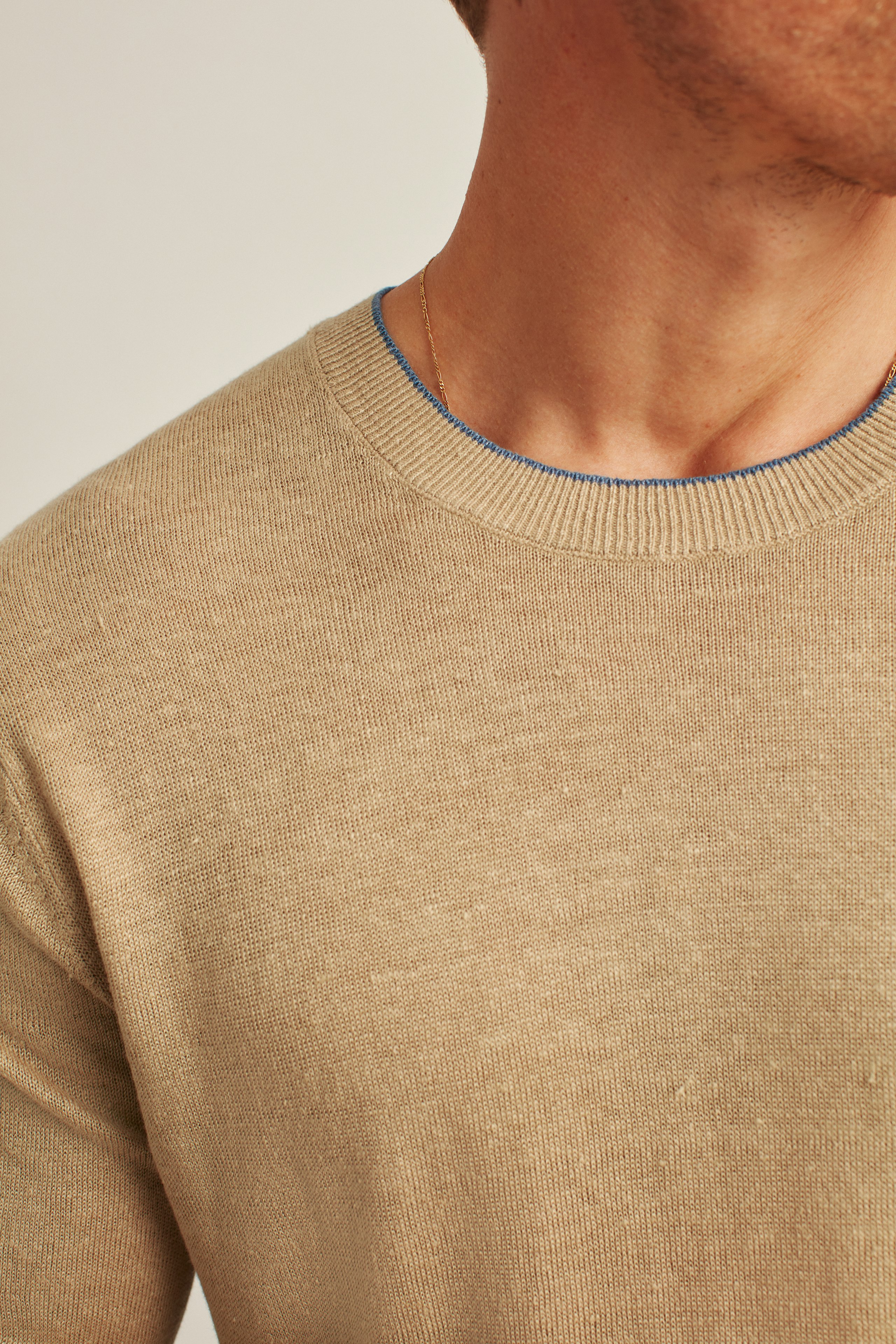 Linen Crew Neck Sweater