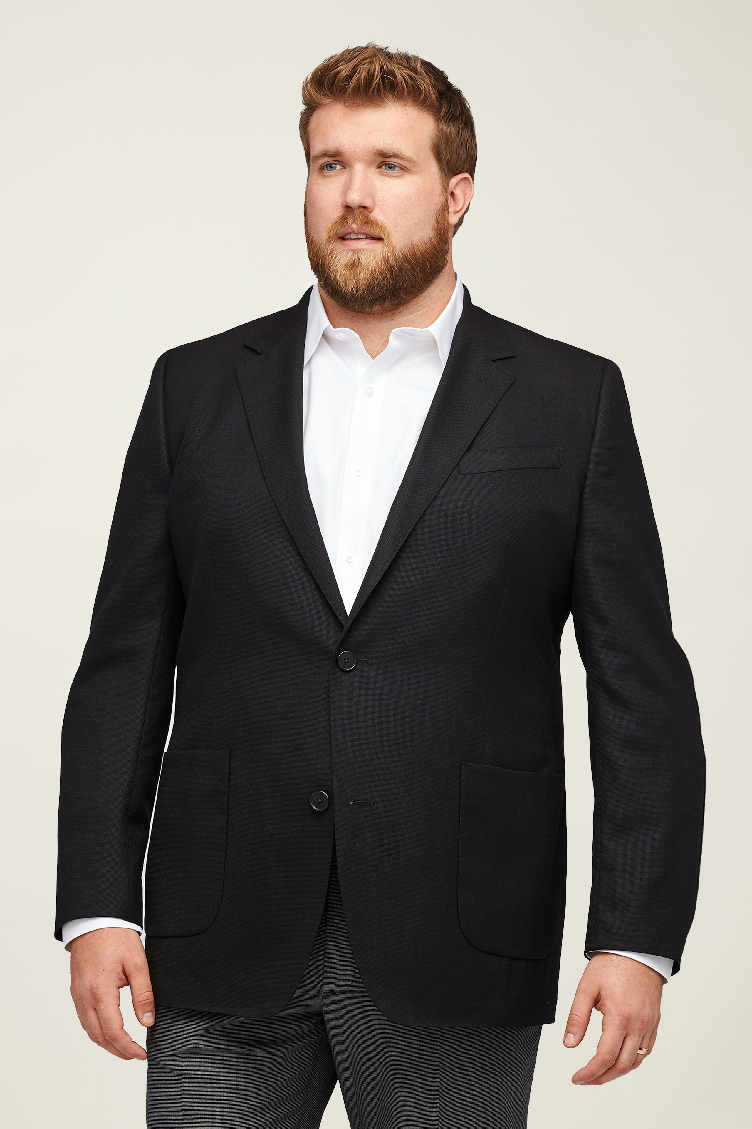 Unconstructed Italian Wool Blazer Extended Sizes