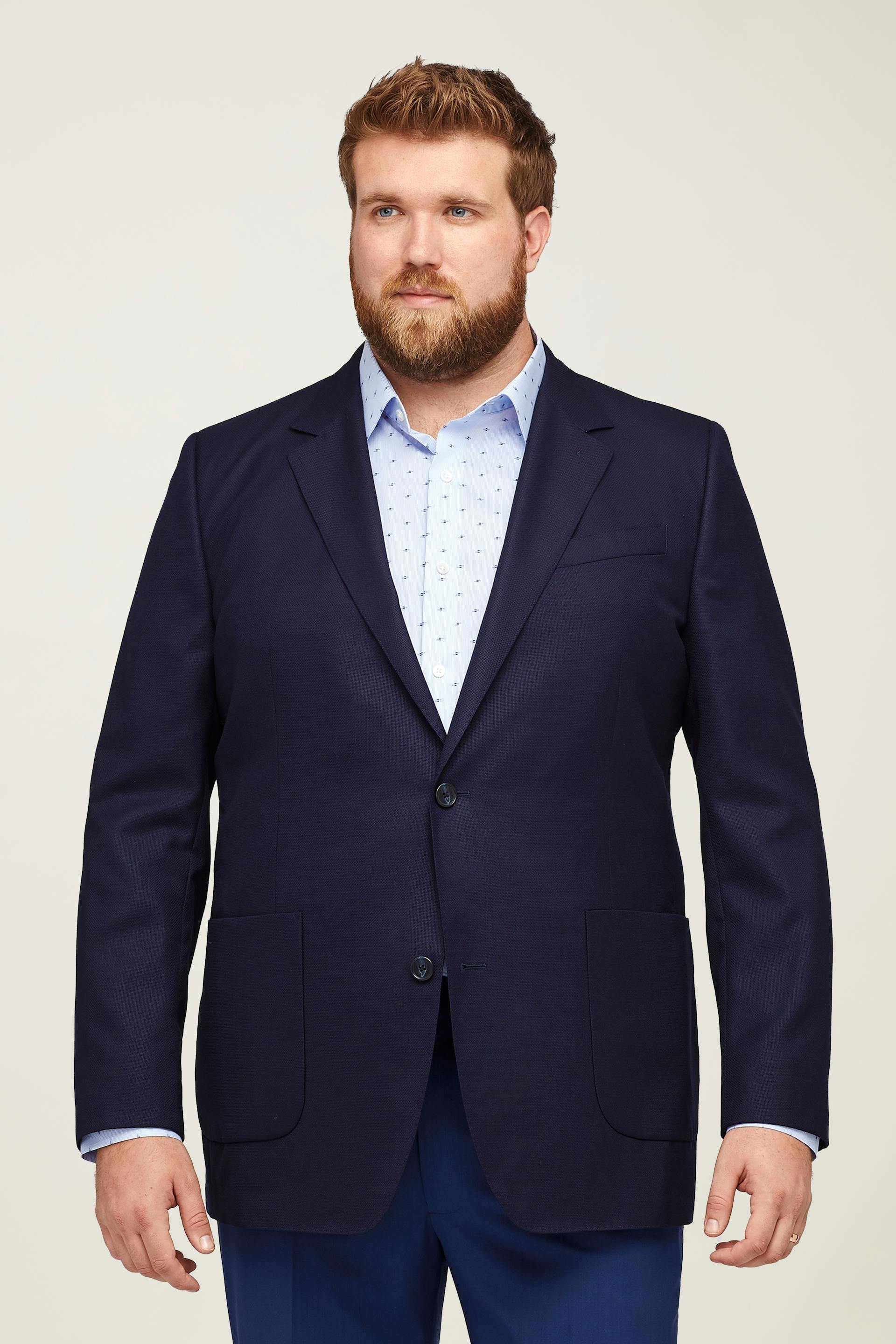 Unconstructed Italian Wool Blazer Extended Sizes