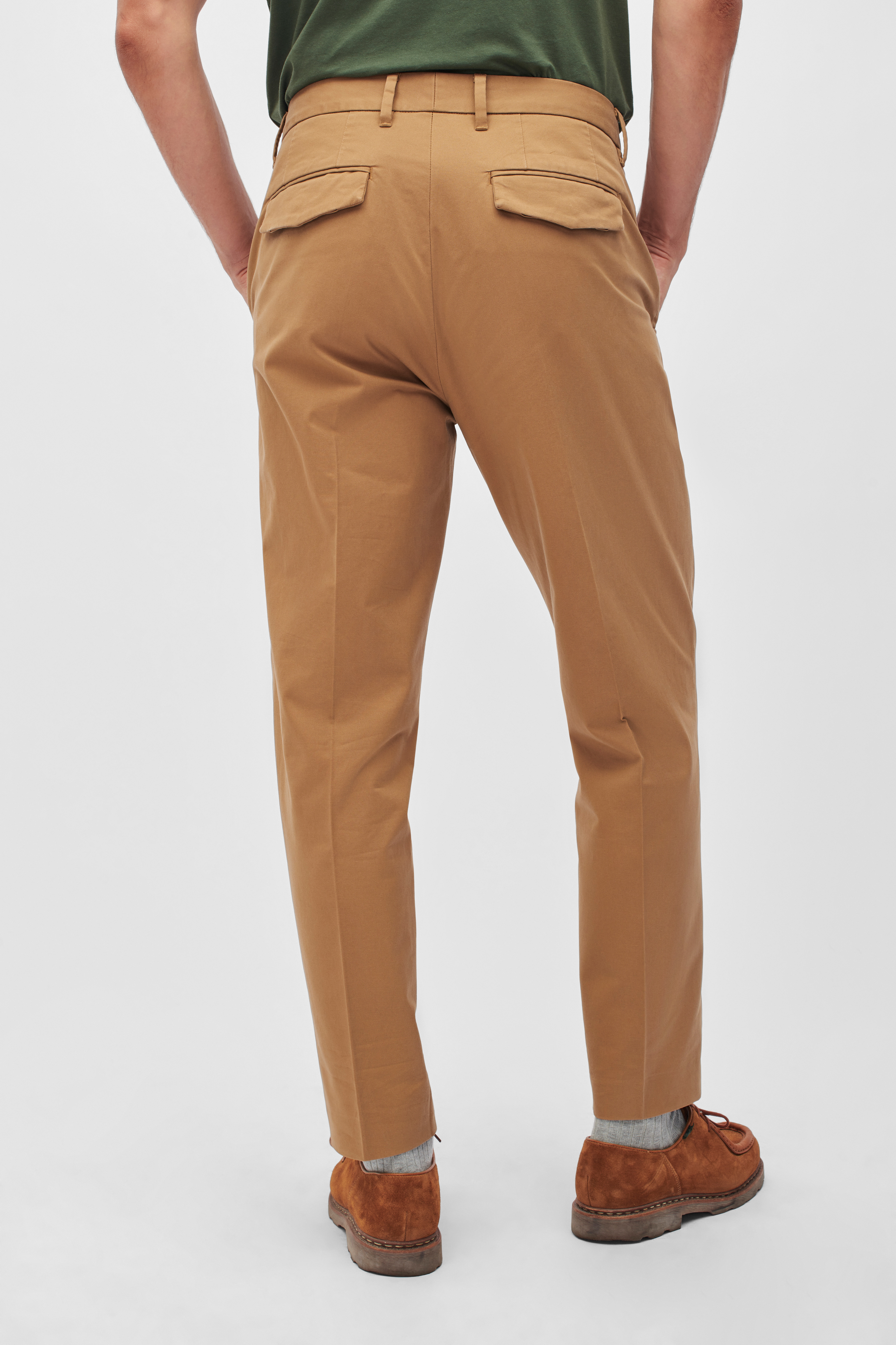 Pleated Stretch Chinos