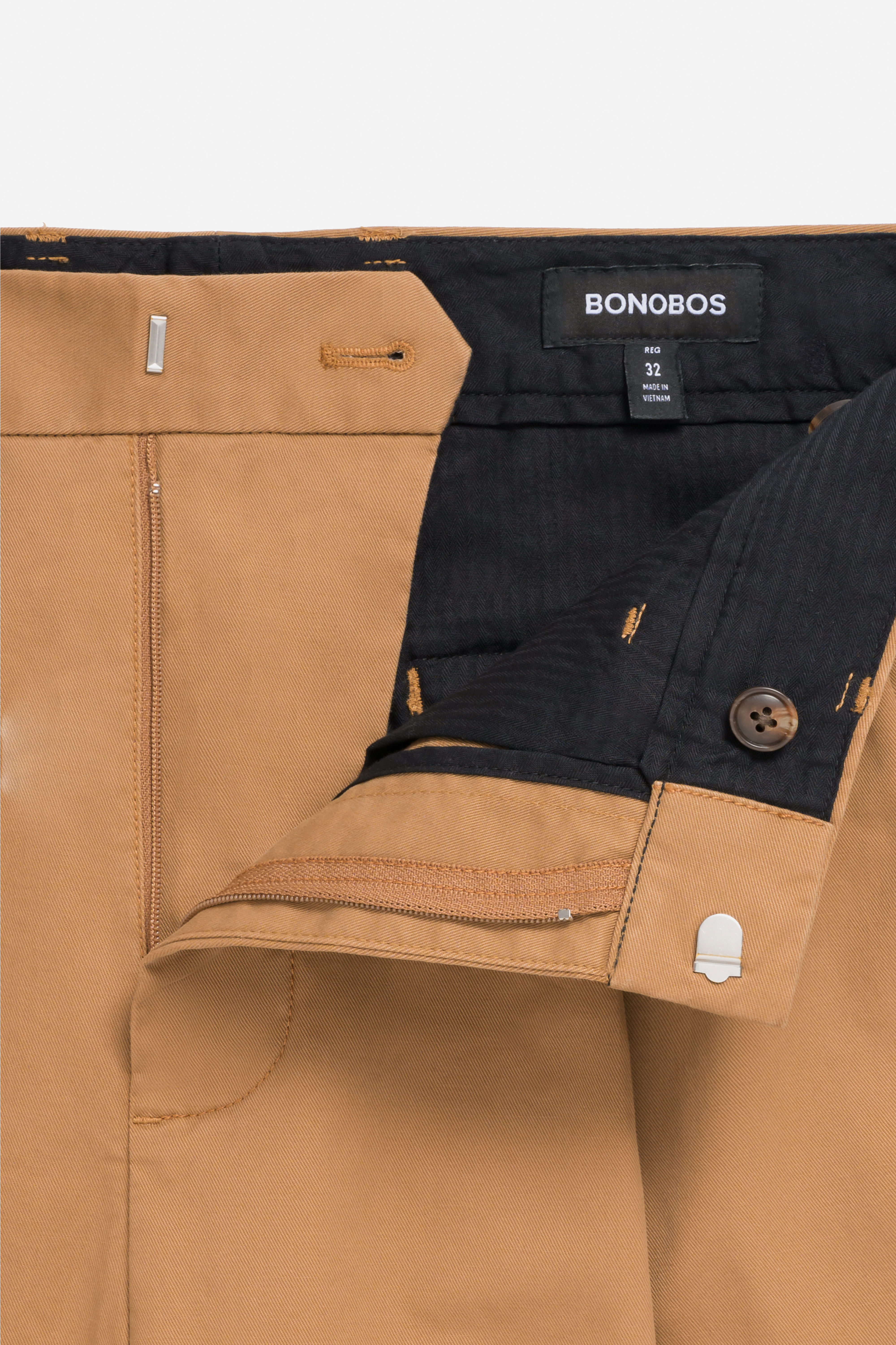 Pleated Stretch Chinos