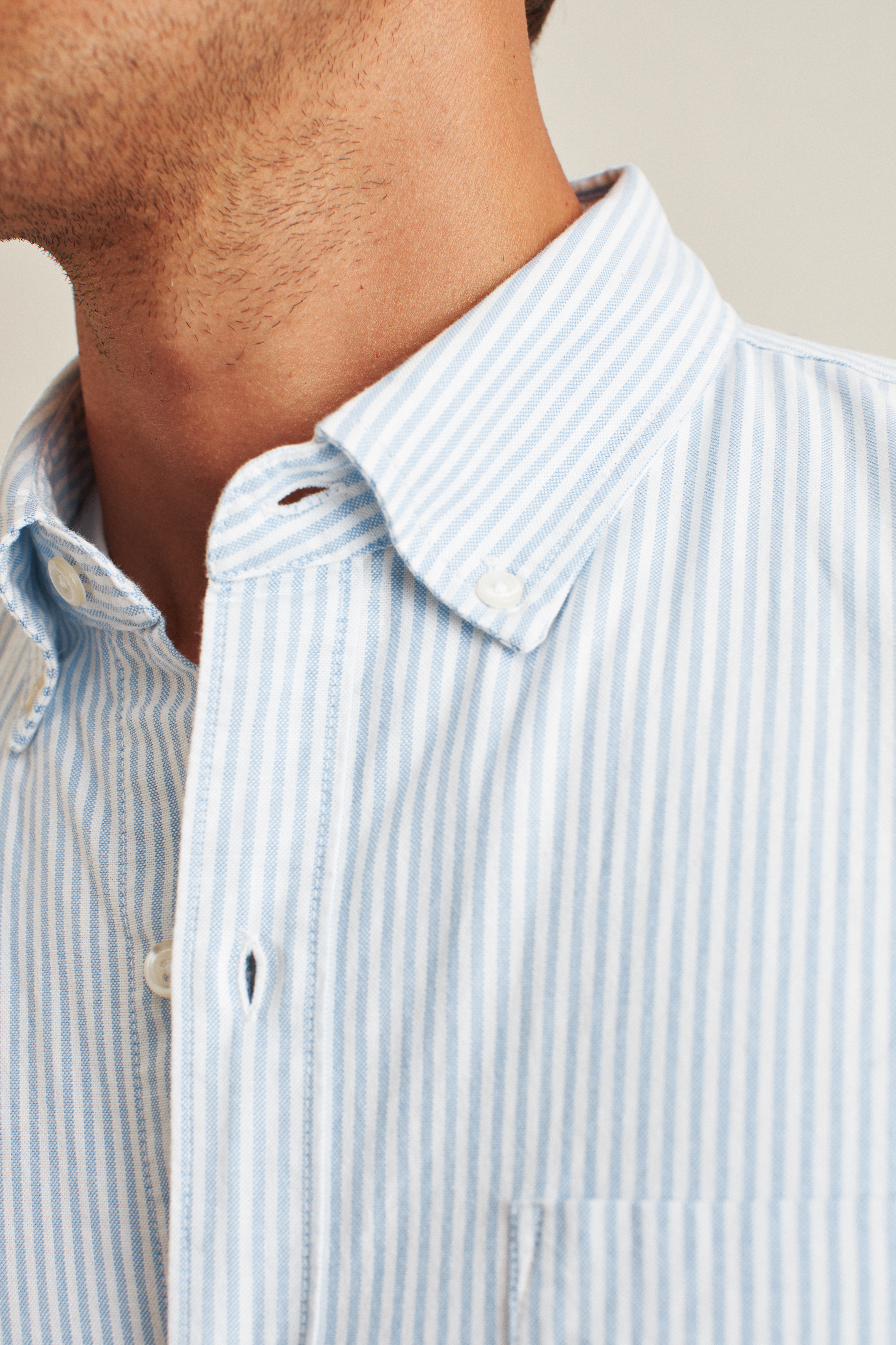 Everyday Oxford Casual Shirt Standard for Men by Bonobos - Blue Classic Stripe - XLL