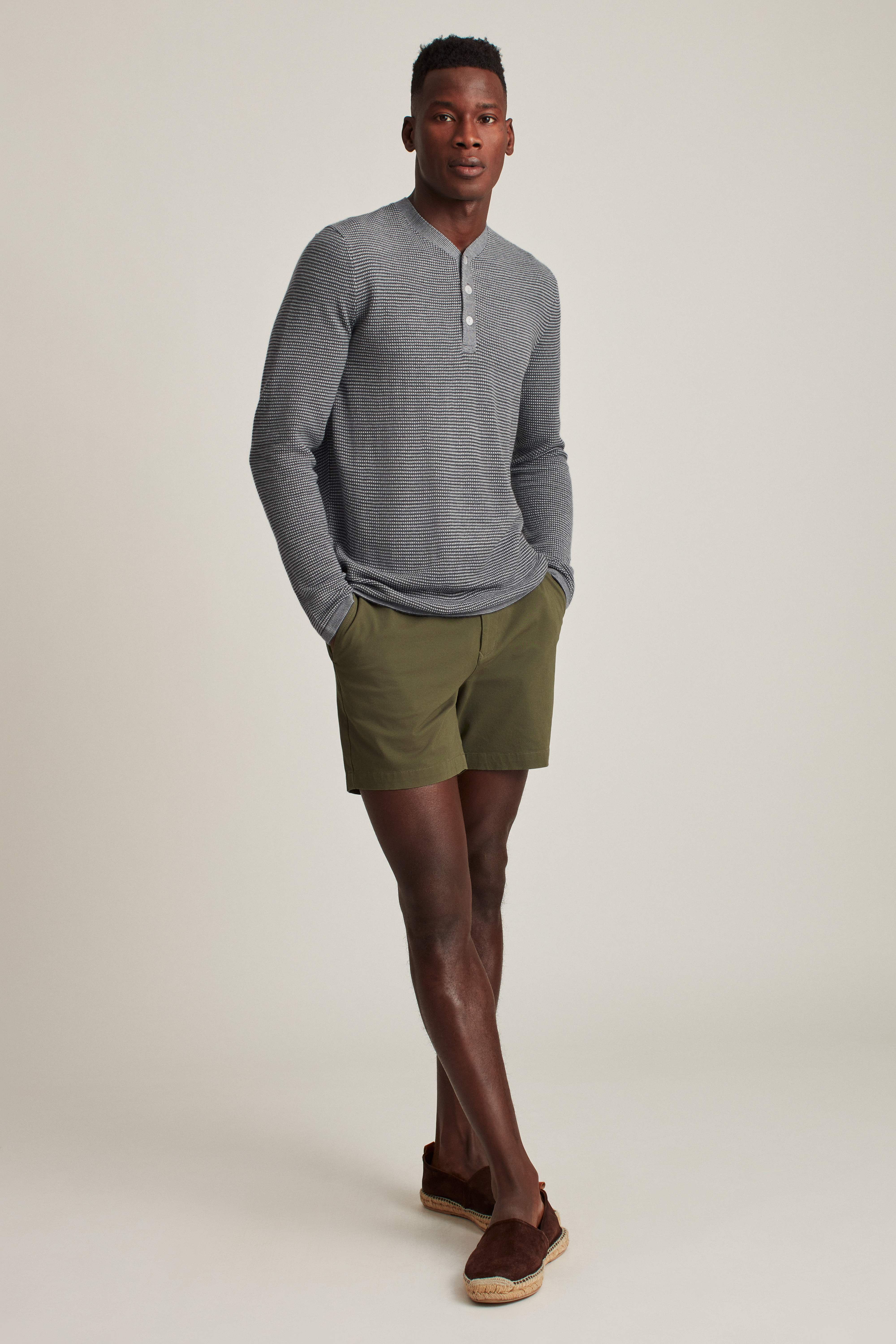 Merino Hybrid Henley Three Buttoned Shirt | Bonobos