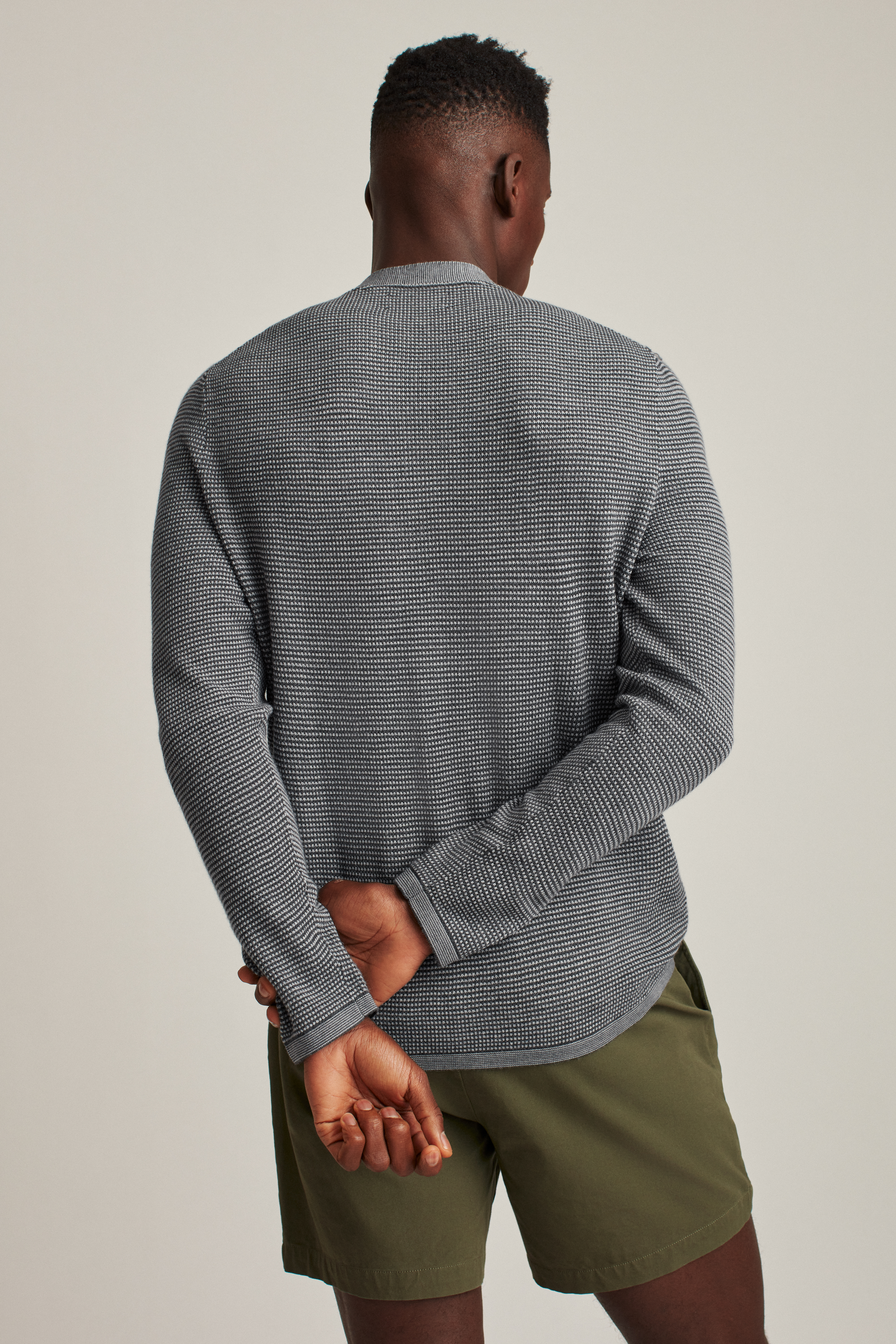 Merino Hybrid Henley Three Buttoned Shirt | Bonobos