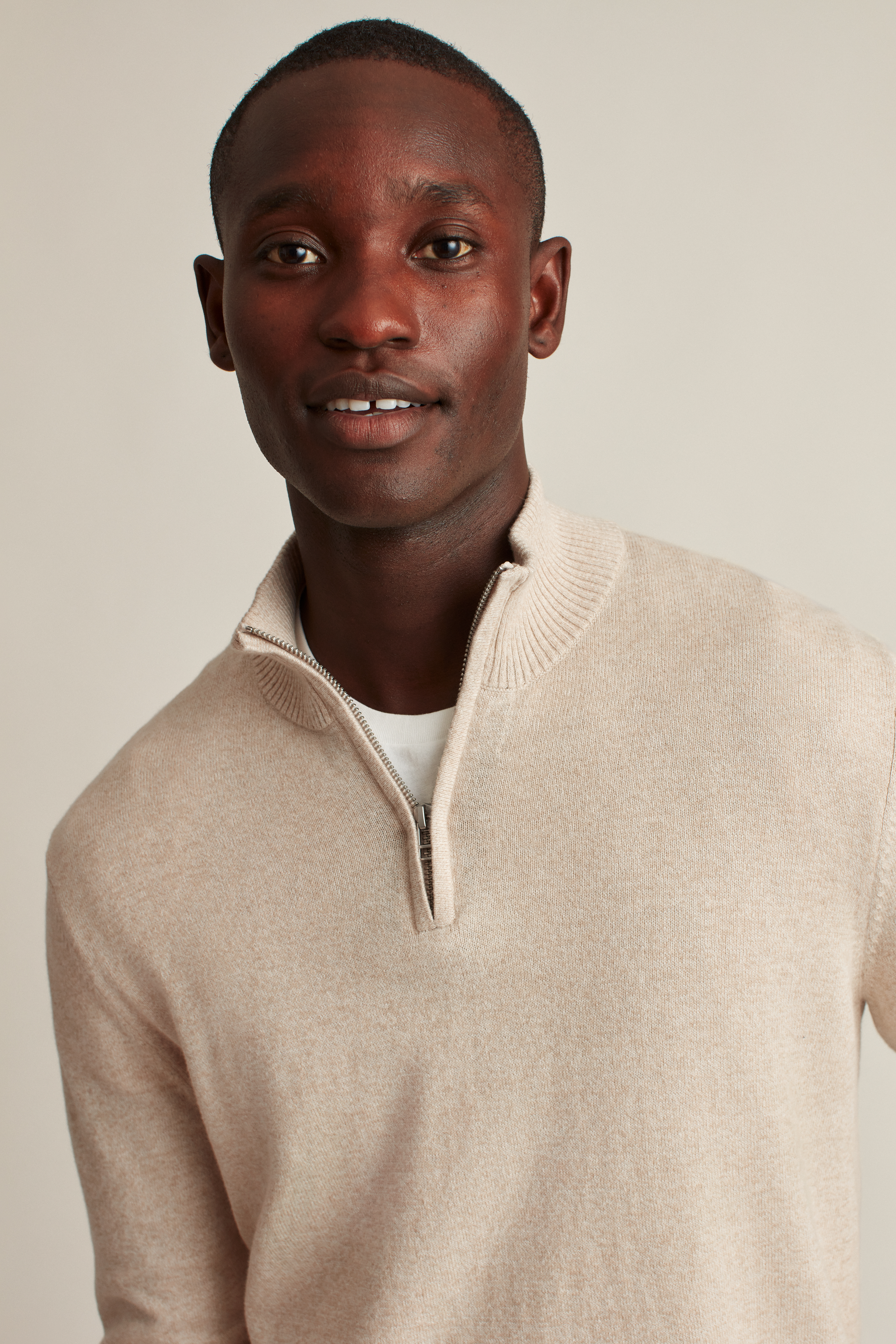 Cotton Cashmere Half-Zip