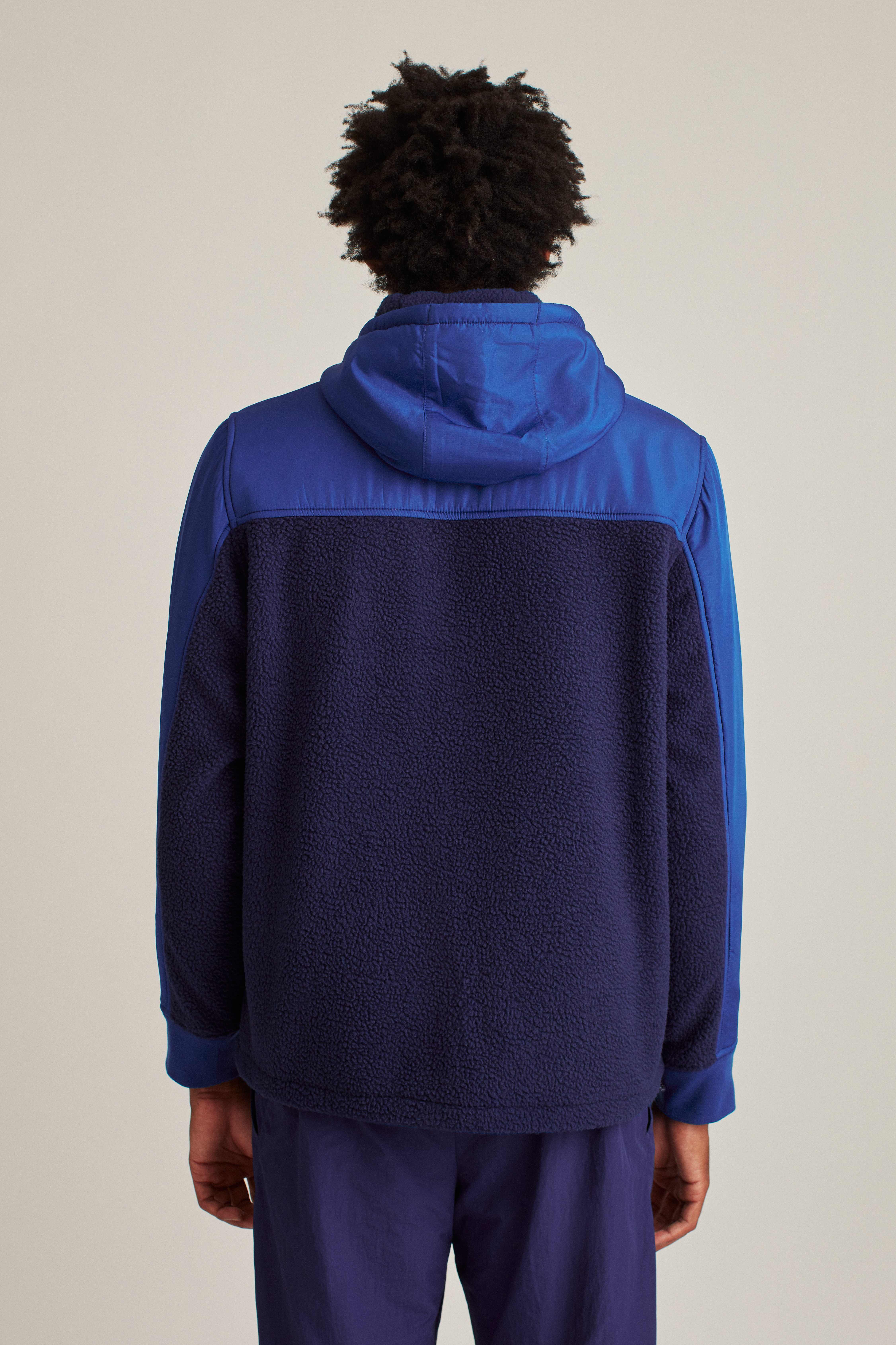 Mixed Media Sherpa Fleece Anorak