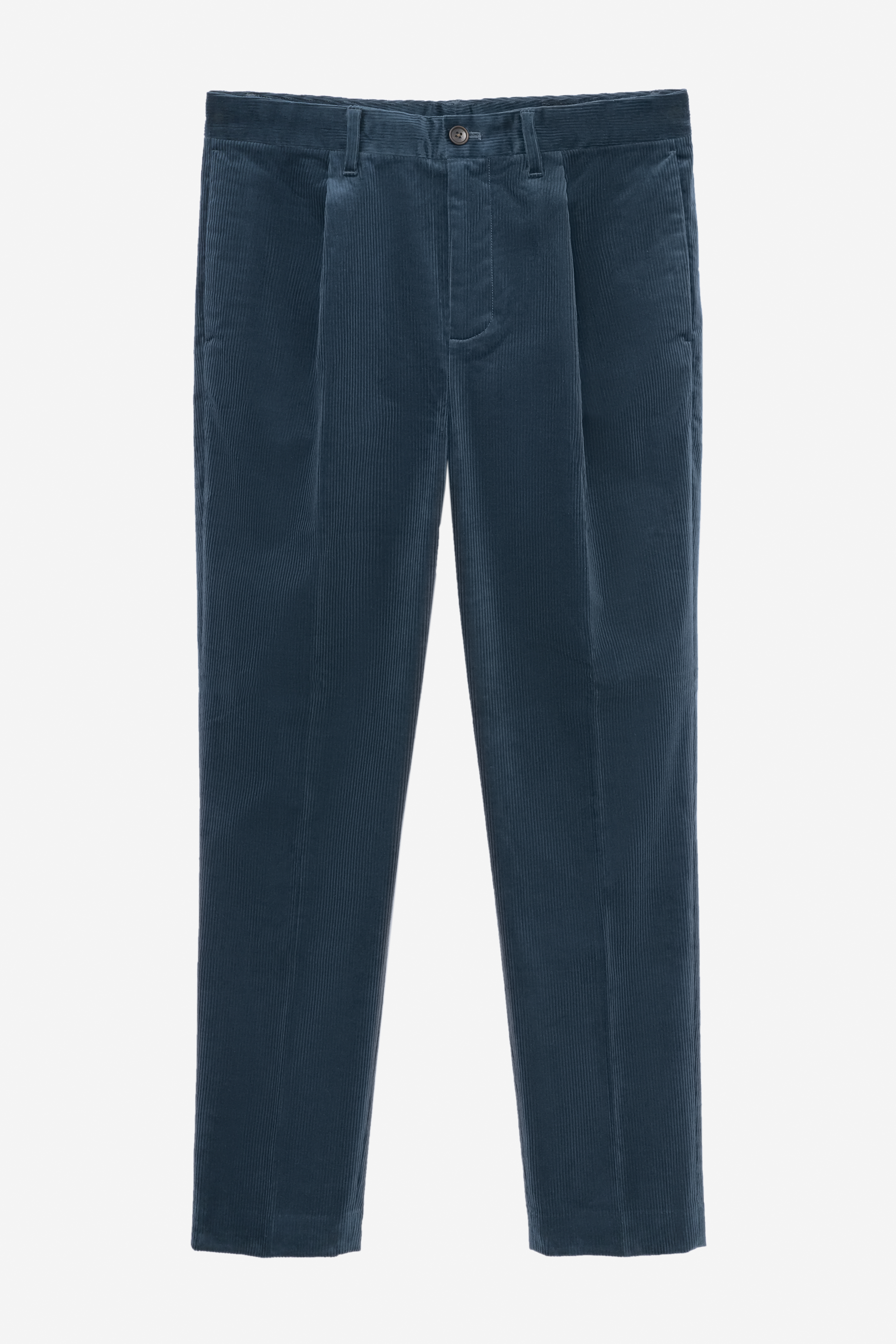 Pleated Stretch Corduroy Trousers