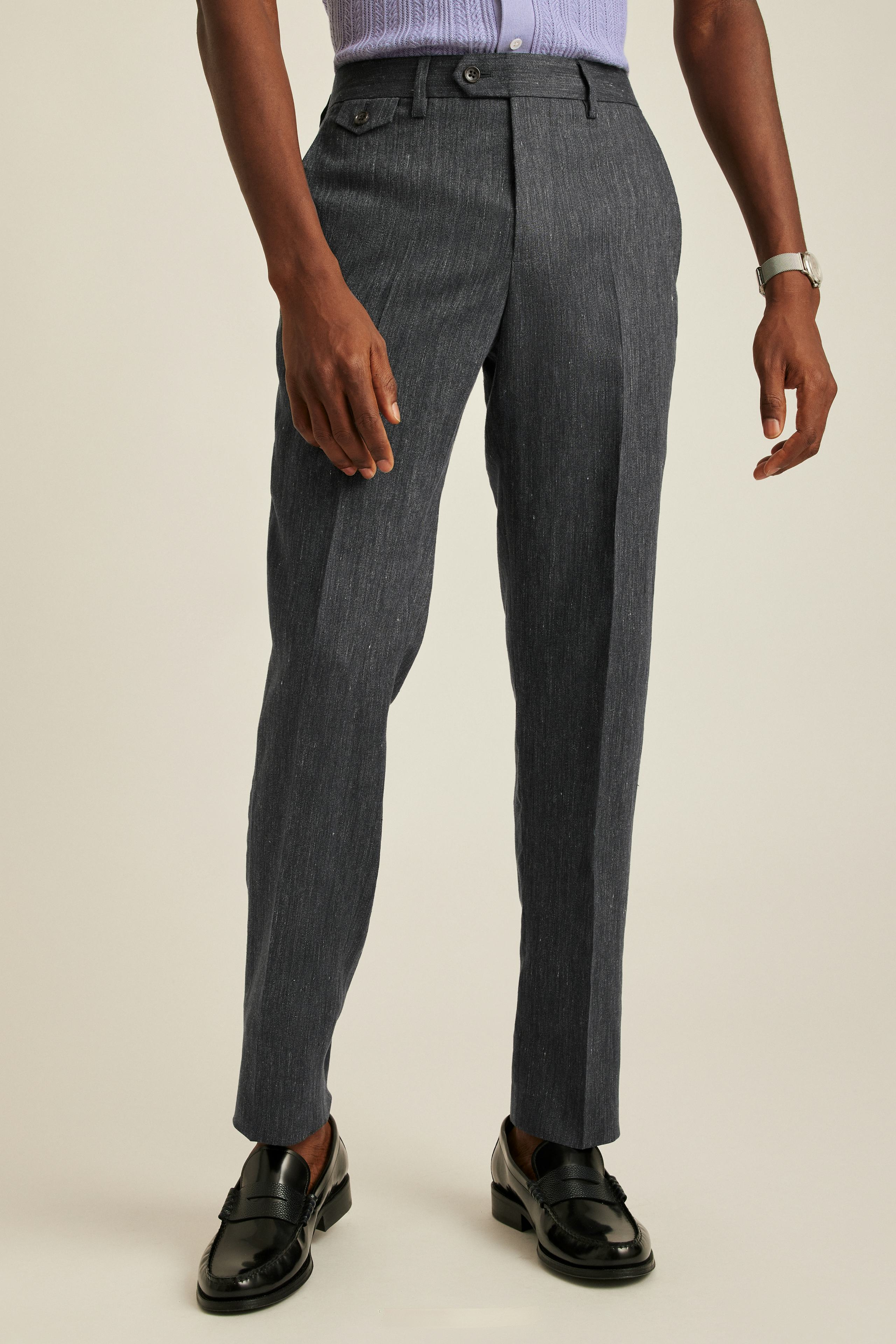 Italian Stretch Linen Suit Pant