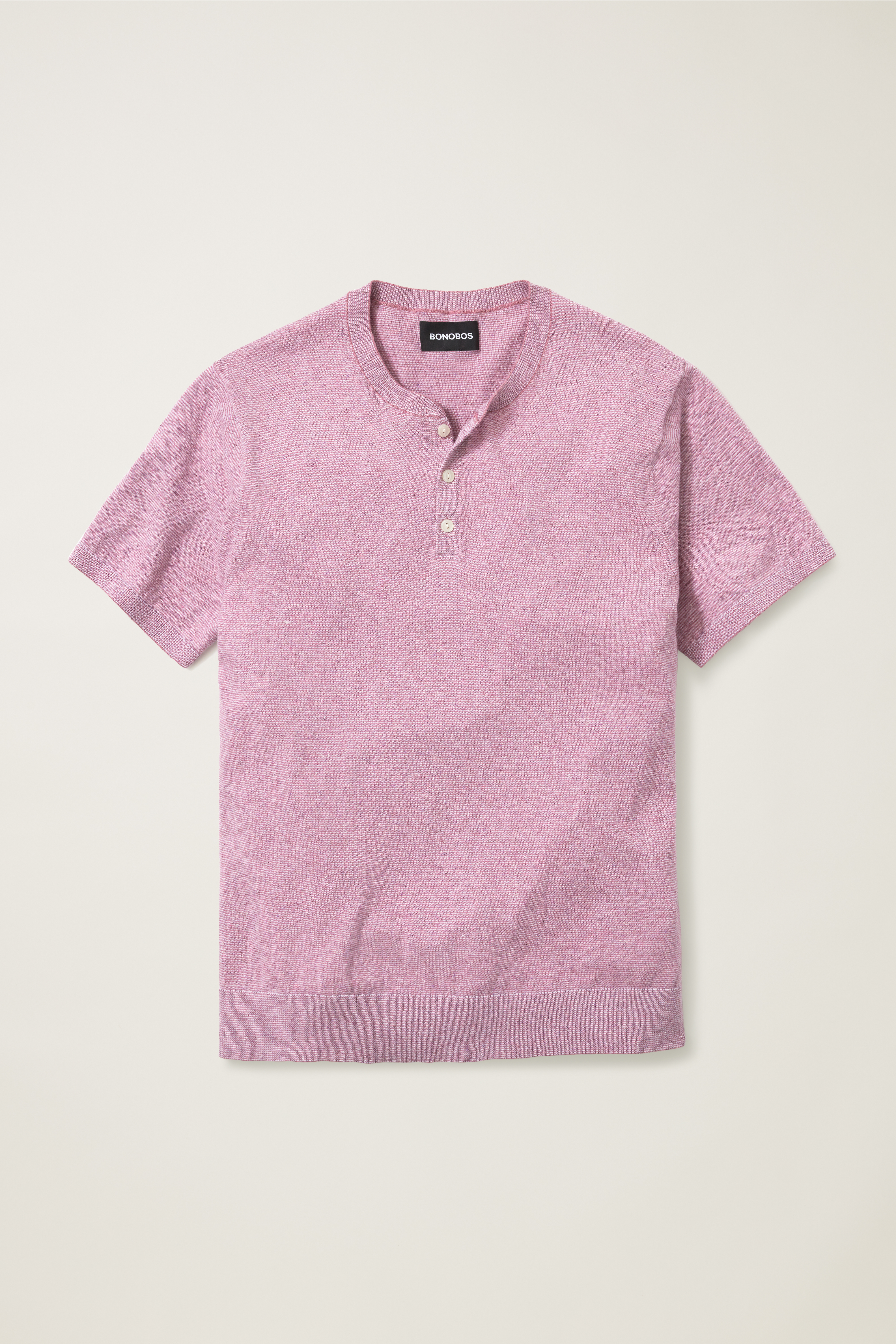 Cotton Hemp Henley Three Button Short Sleeve Shirt | Bonobos