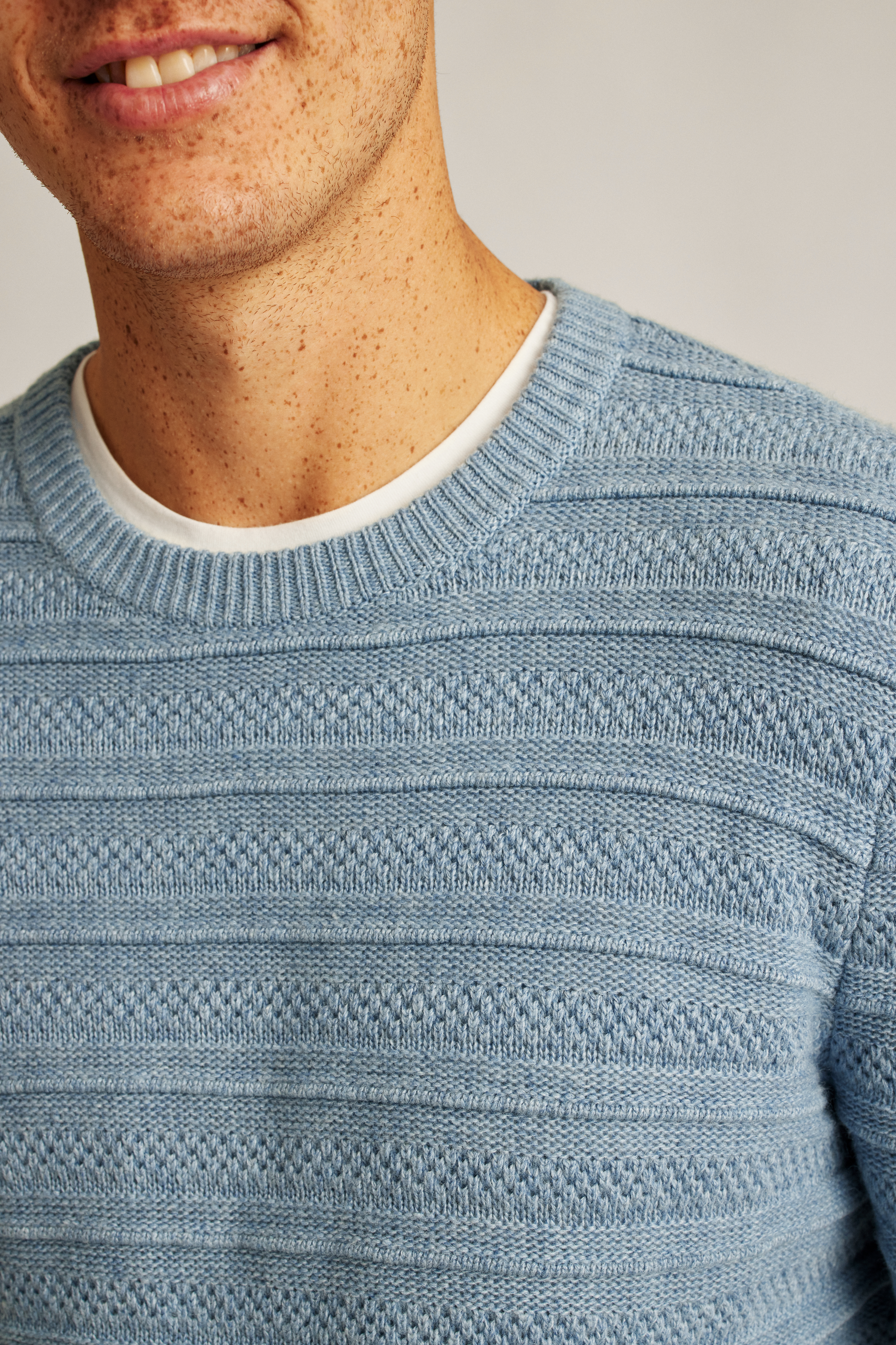 Jacquard Multi-Texture Crewneck Sweater, Women's Hoodies & Sweatshirts