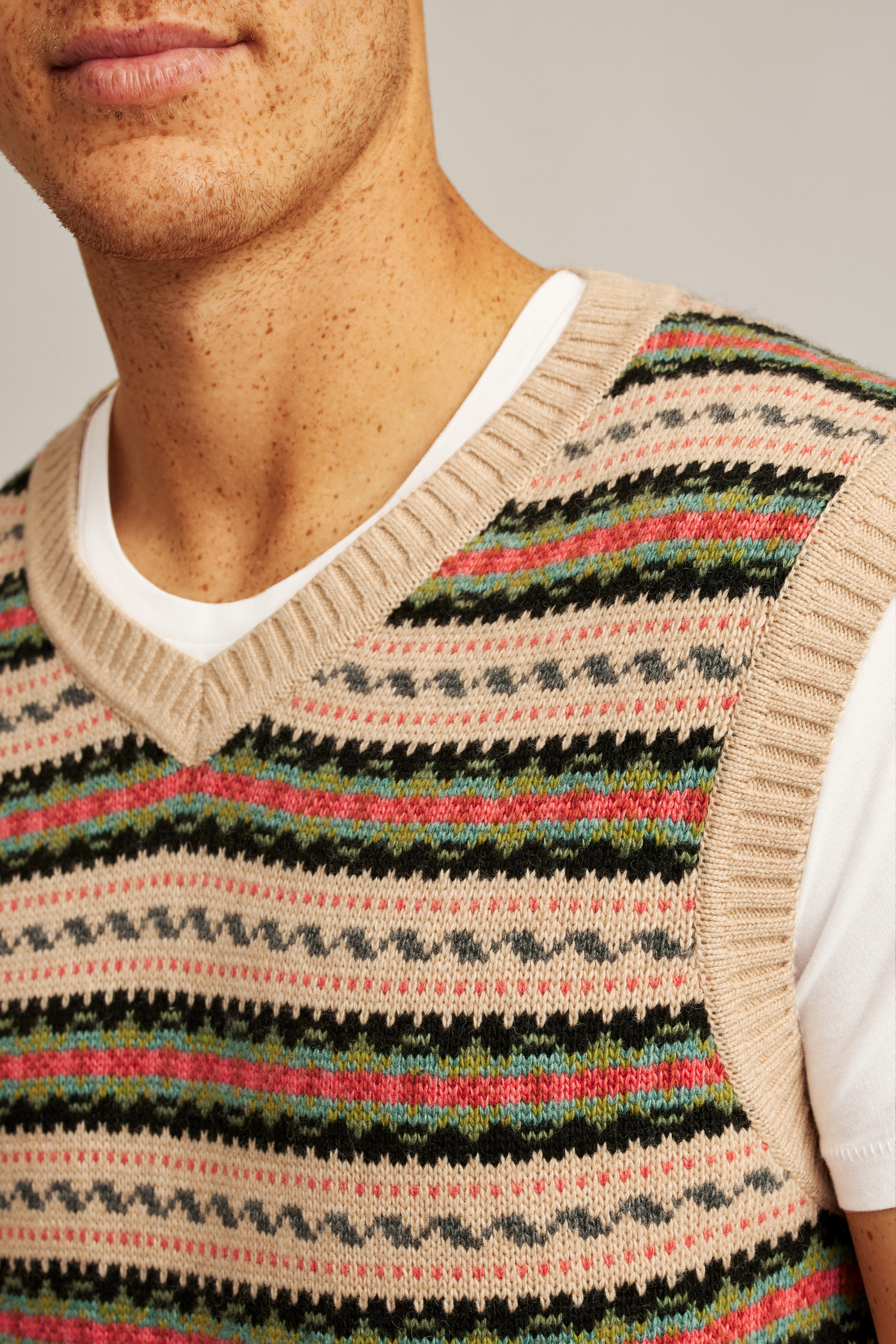 Merino Wool Fair Isle Sweater Vest