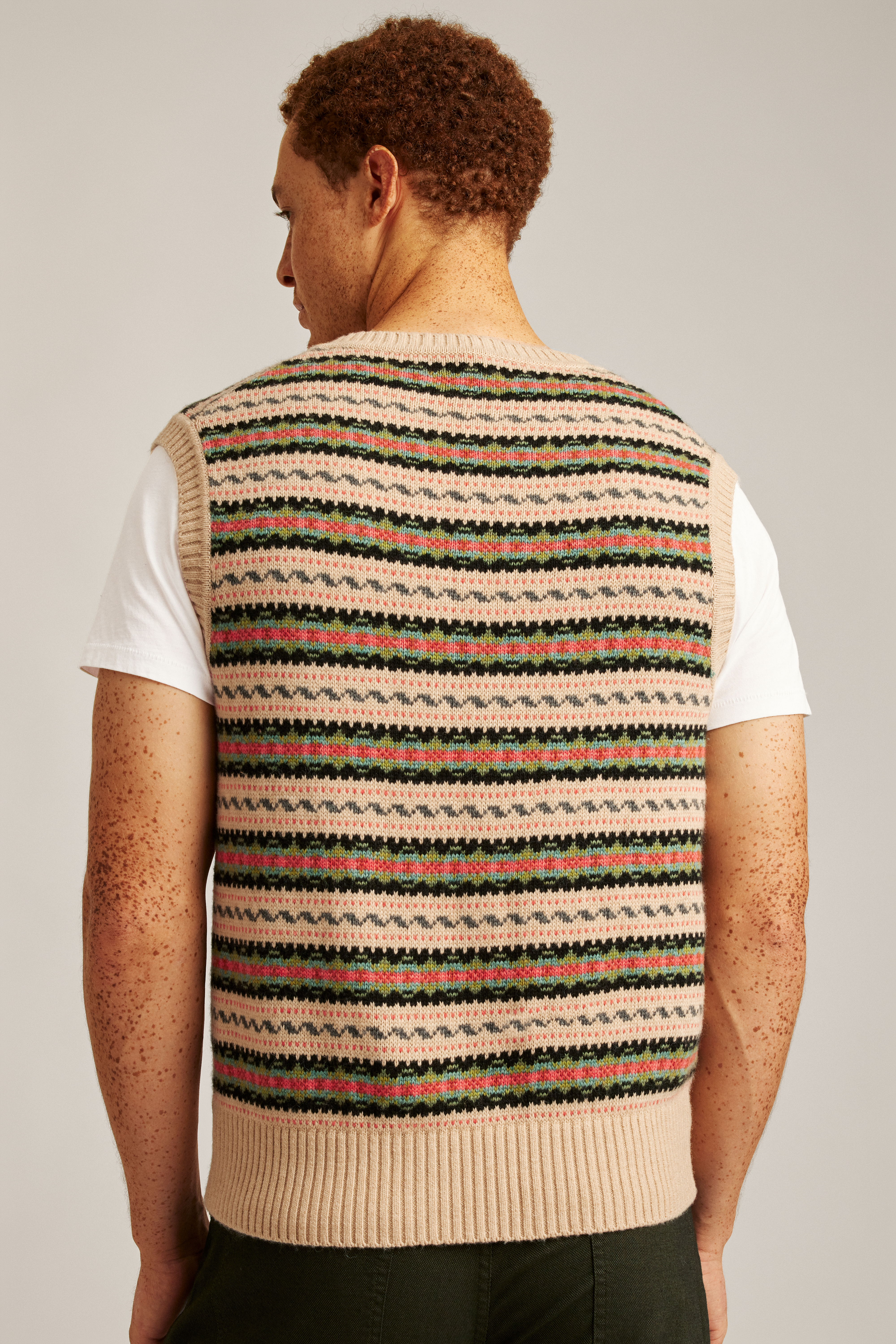 Merino Wool Fair Isle Sweater Vest