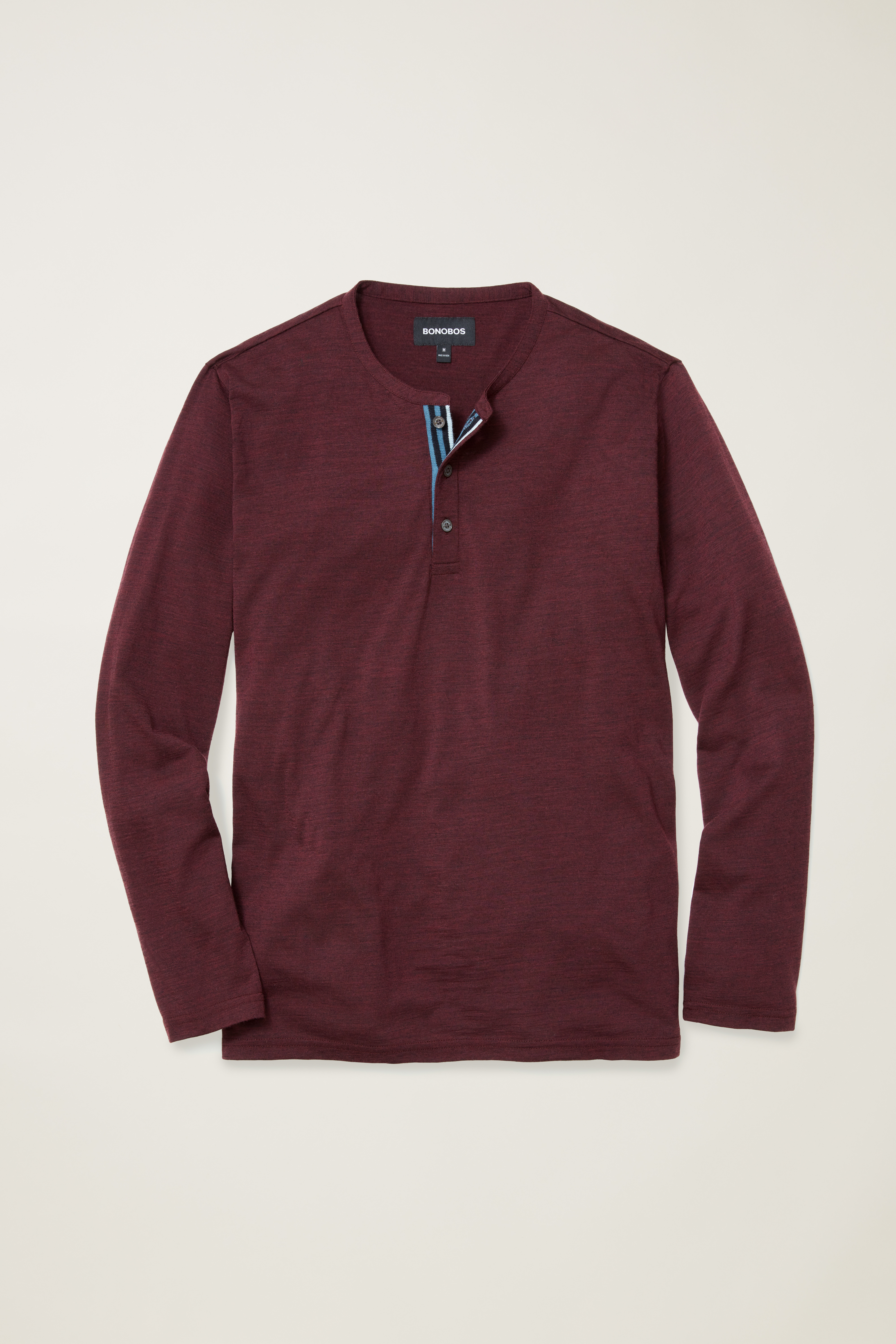 Soft & Breathable Merino Wool Henley Shirt