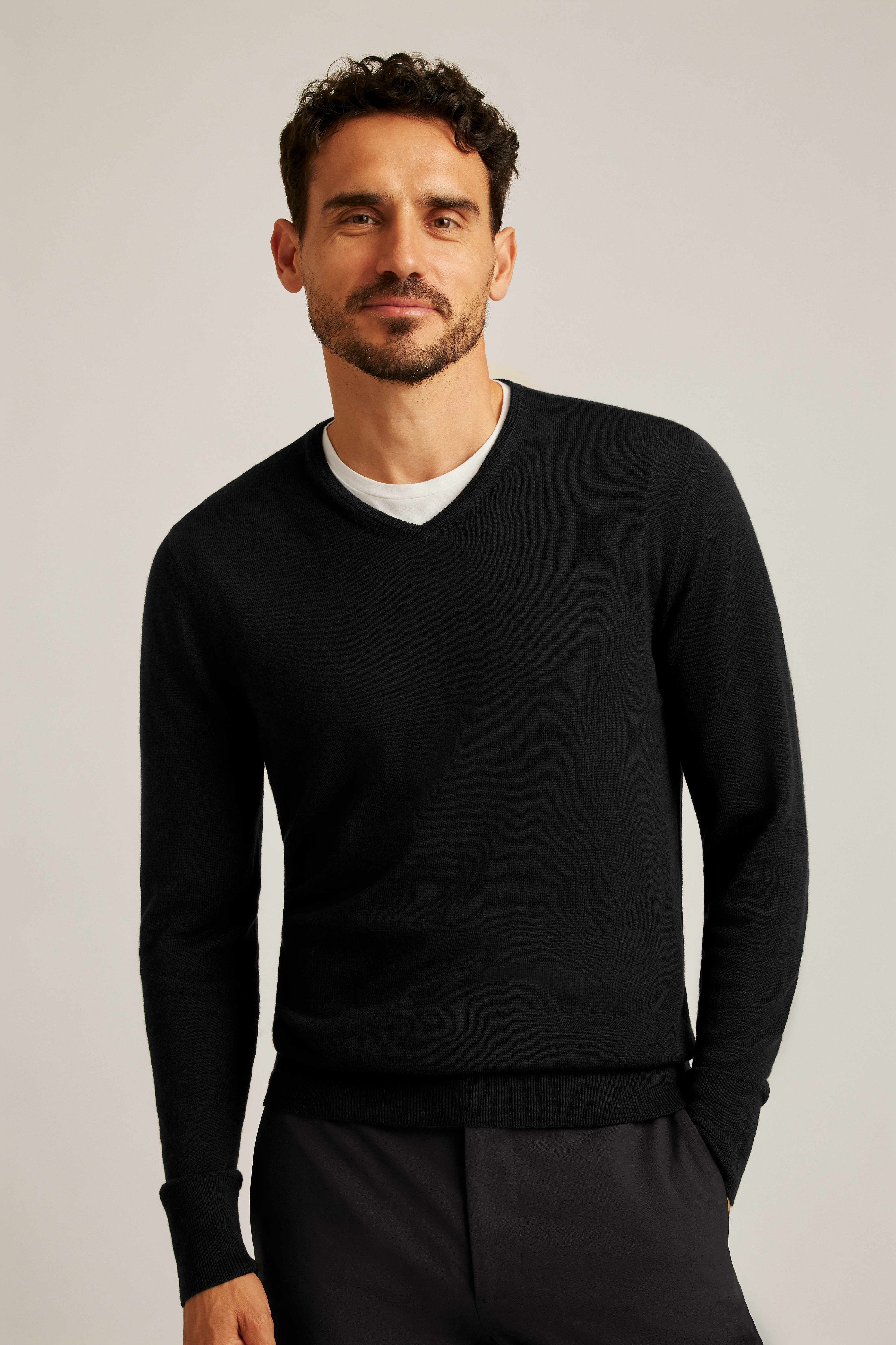 Washable Merino V-Neck Sweater