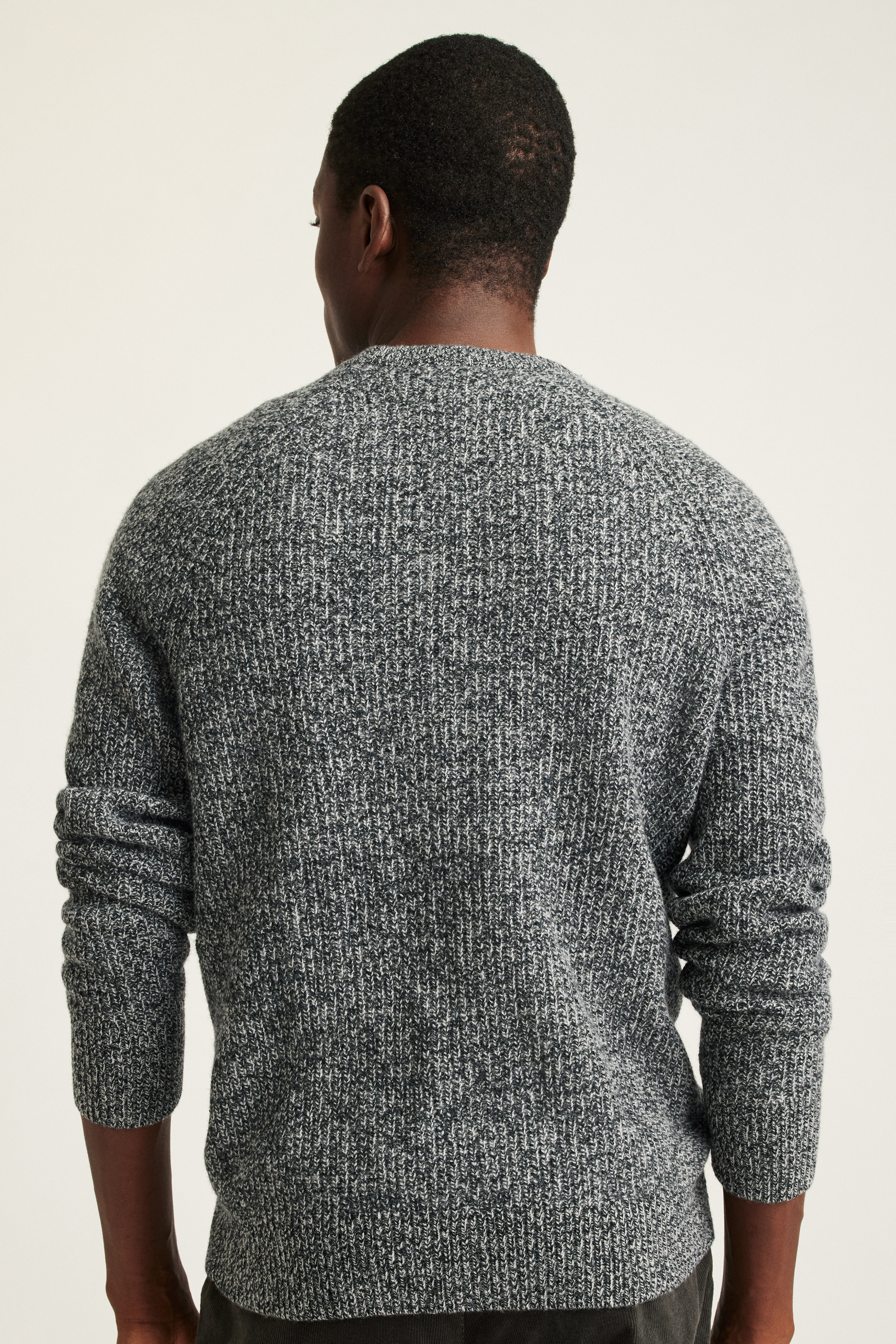 Marled Fisherman Crew Neck Sweater