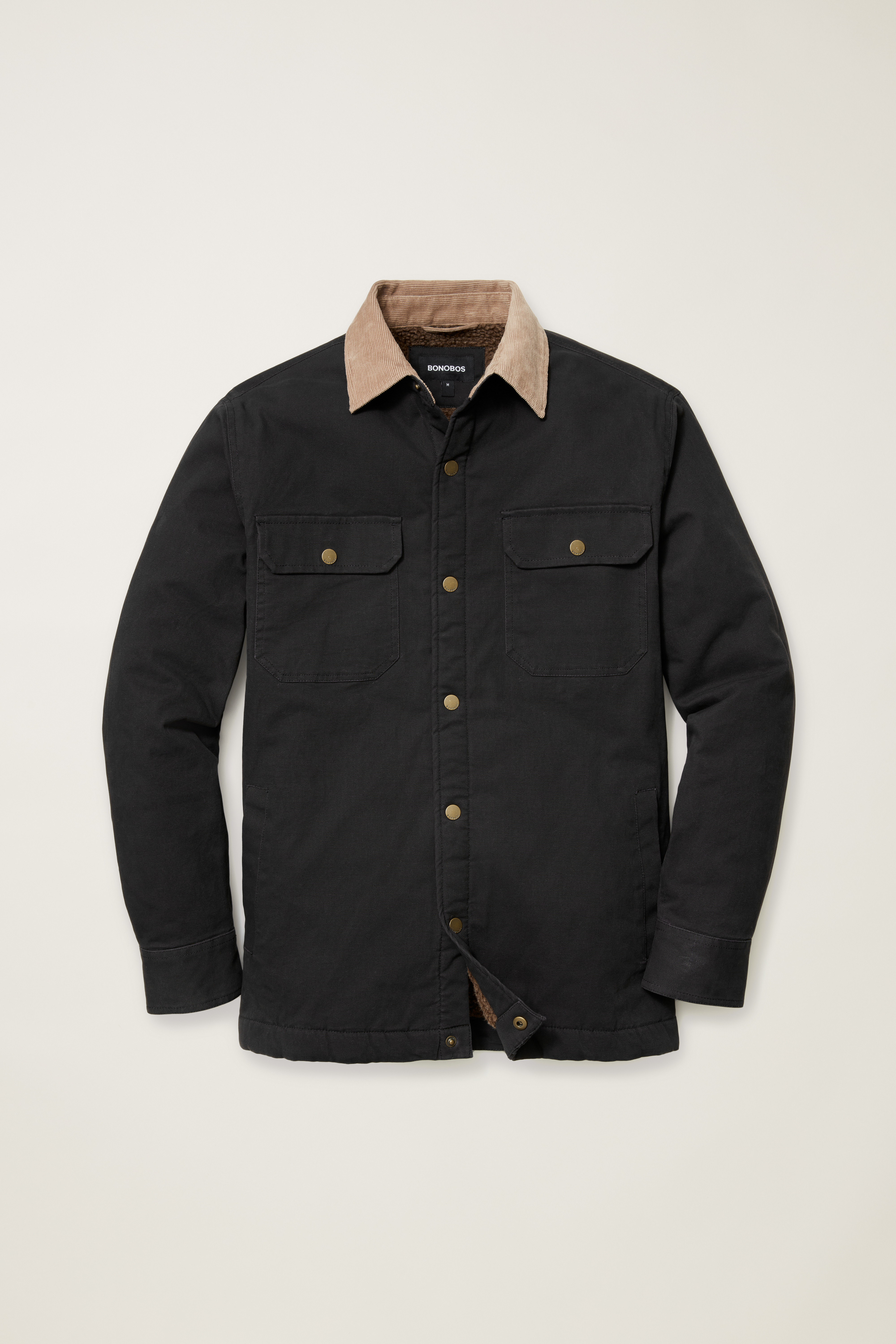 Teddy Fleece Lined Canvas Jacket