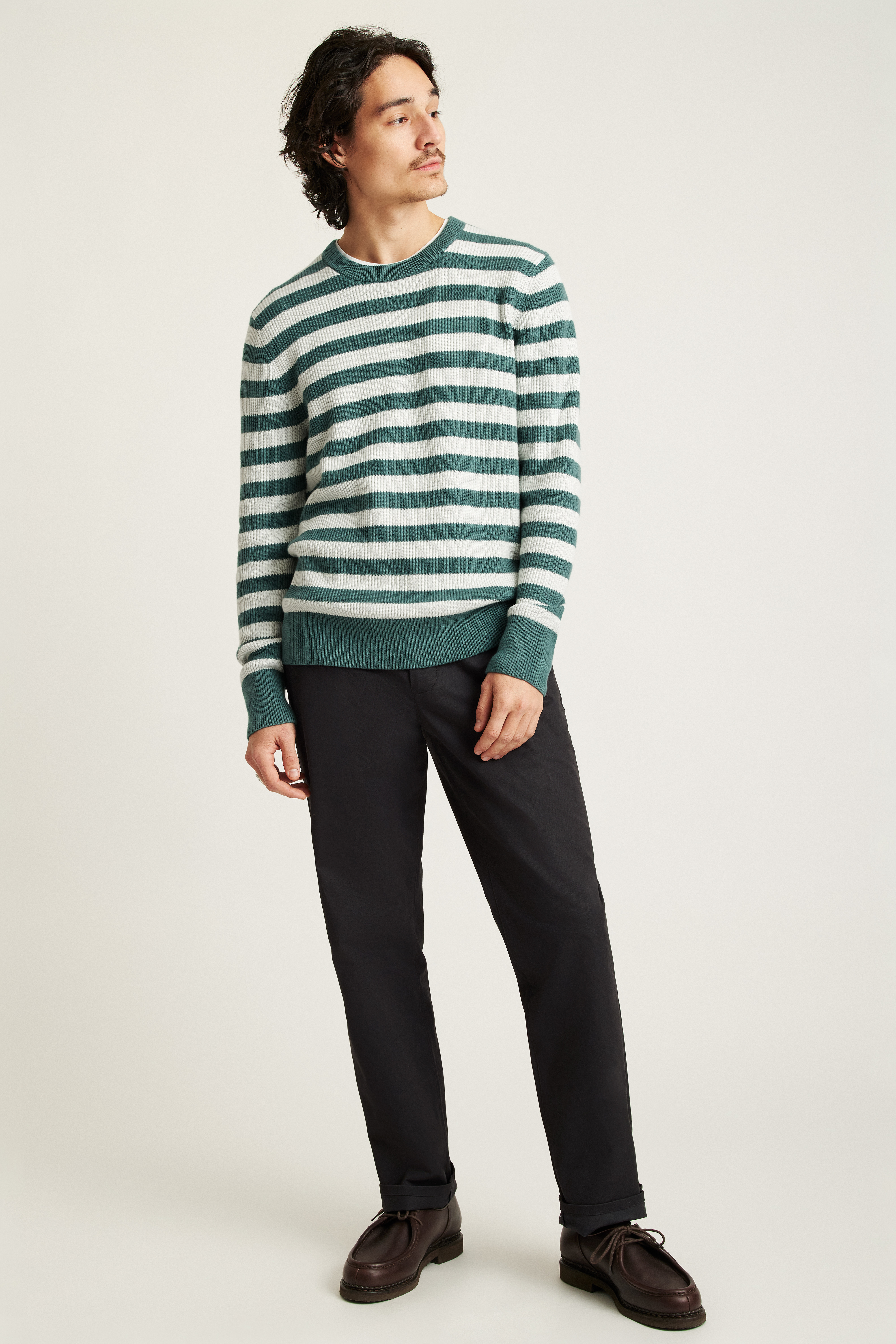 Cotton Cashmere Crew Neck Sweater