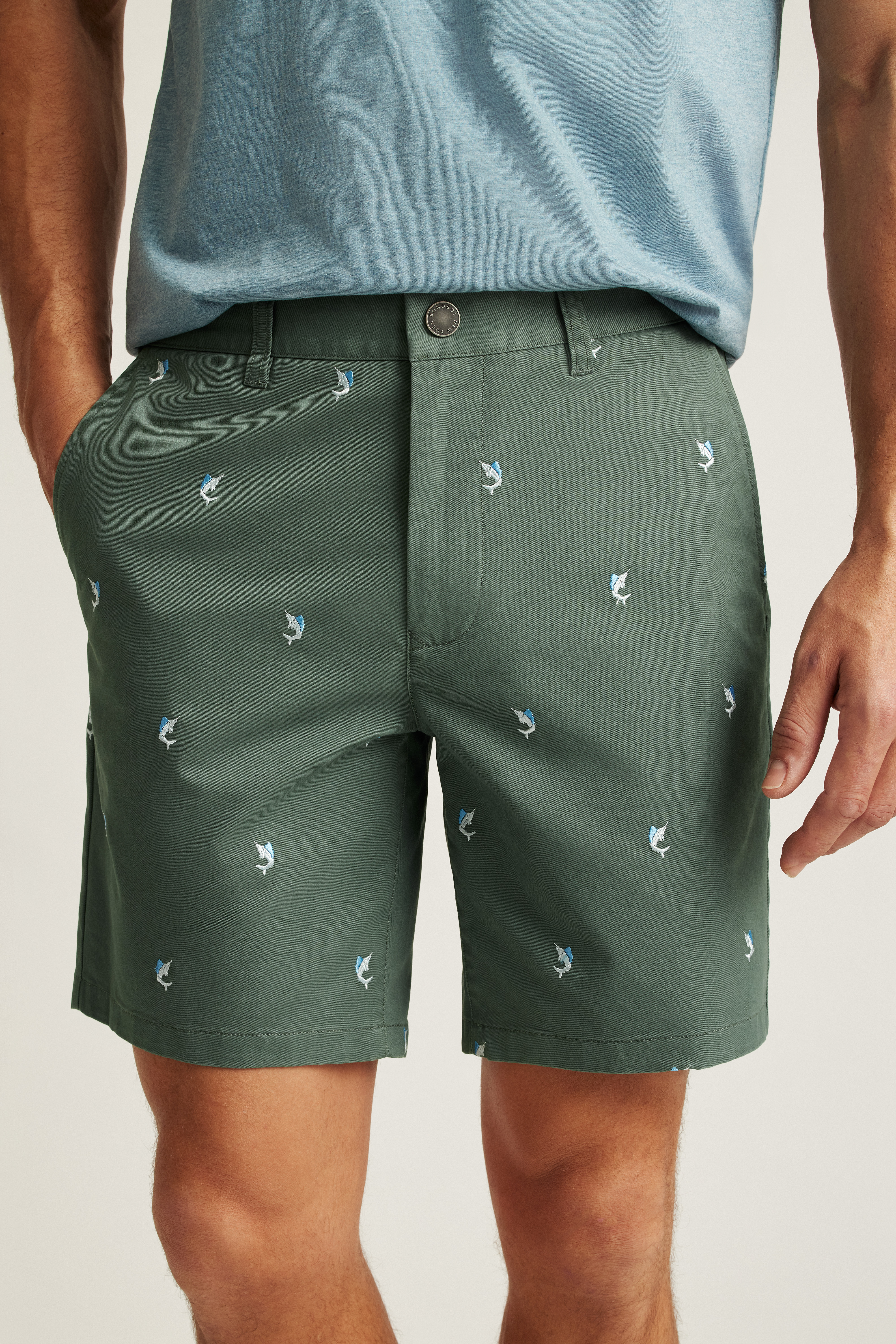 The Embroidered Chino Short