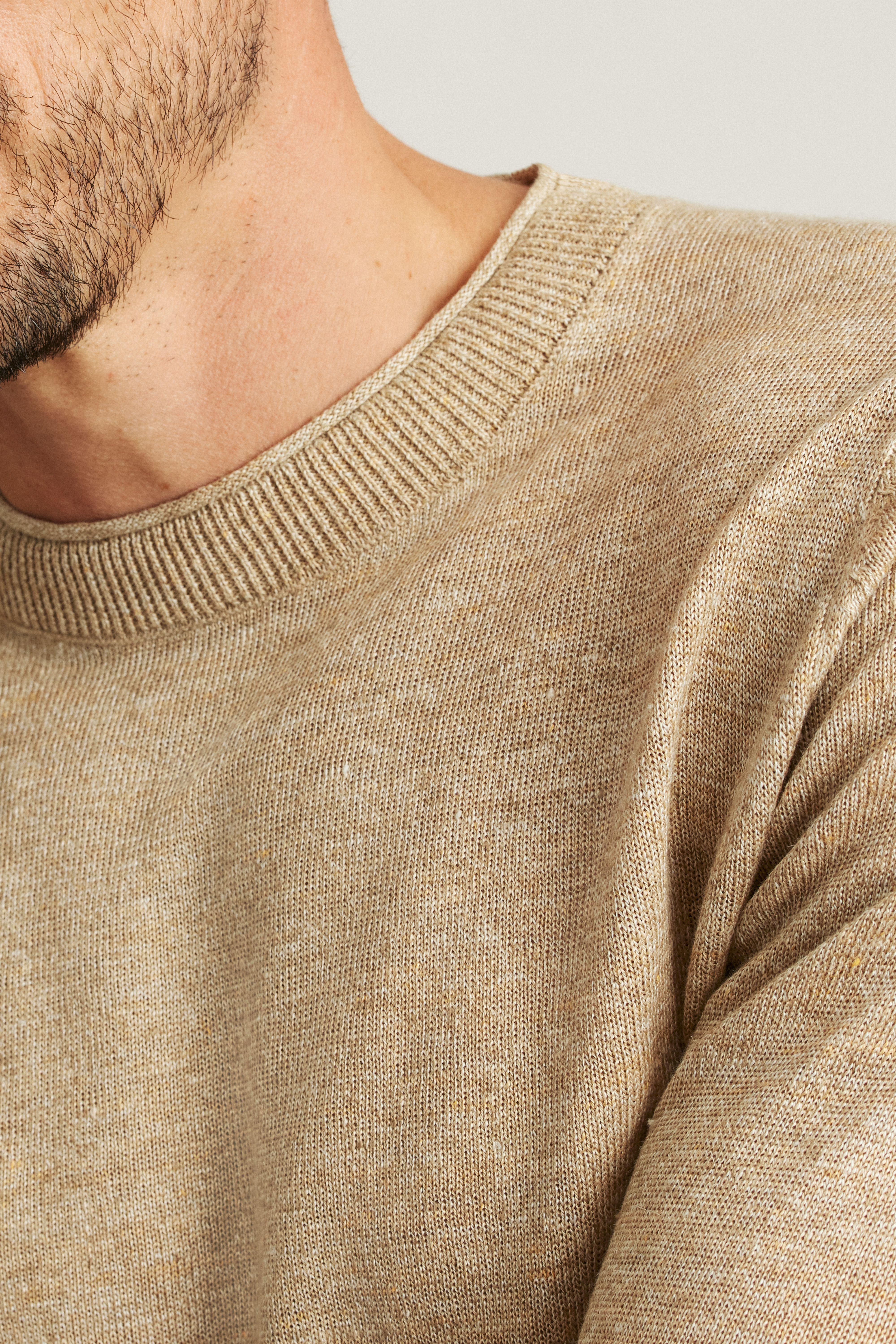 Italian Linen Roll Neck Sweater