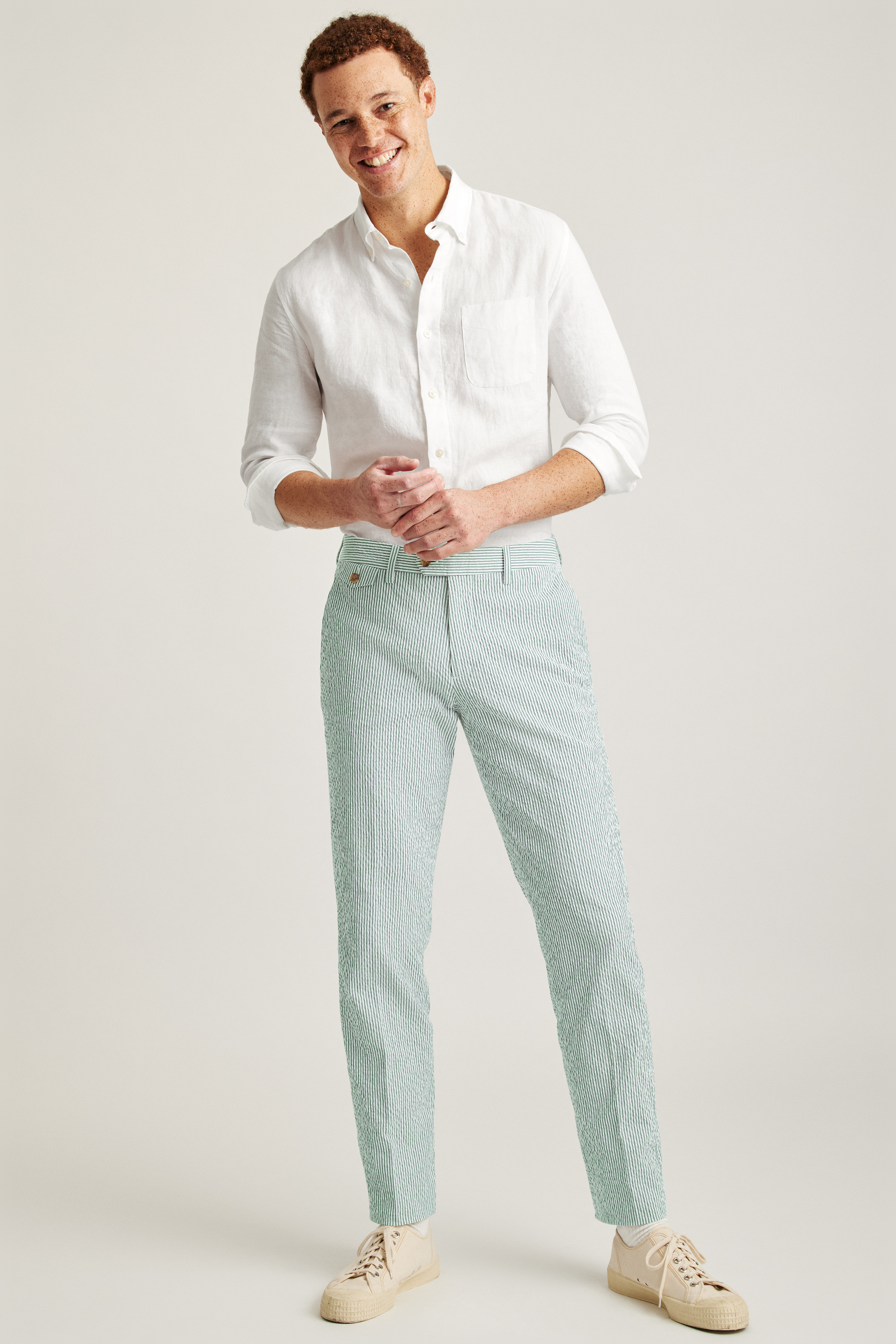 Jetsetter Italian Seersucker Dress Pant