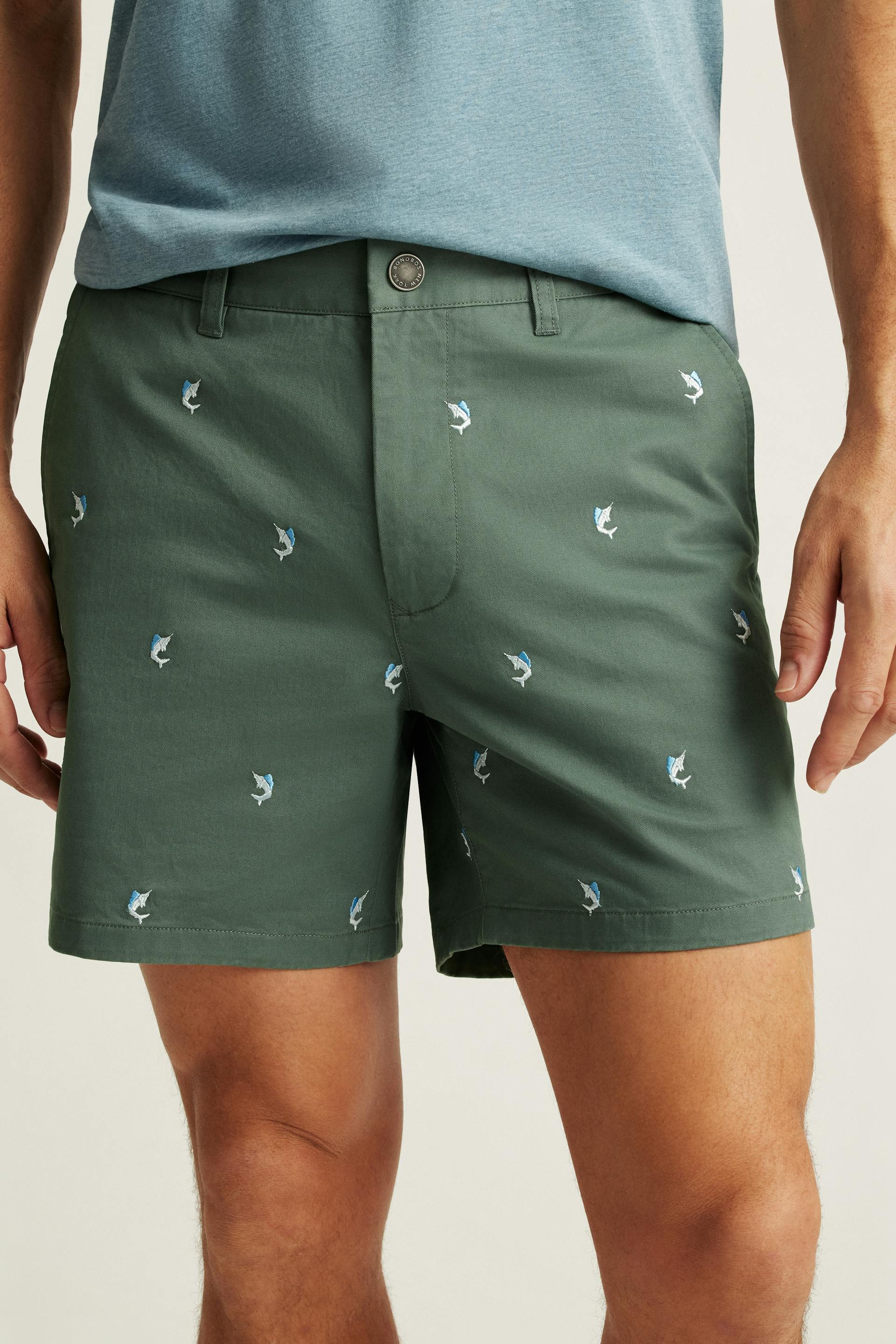 The Embroidered Chino Short