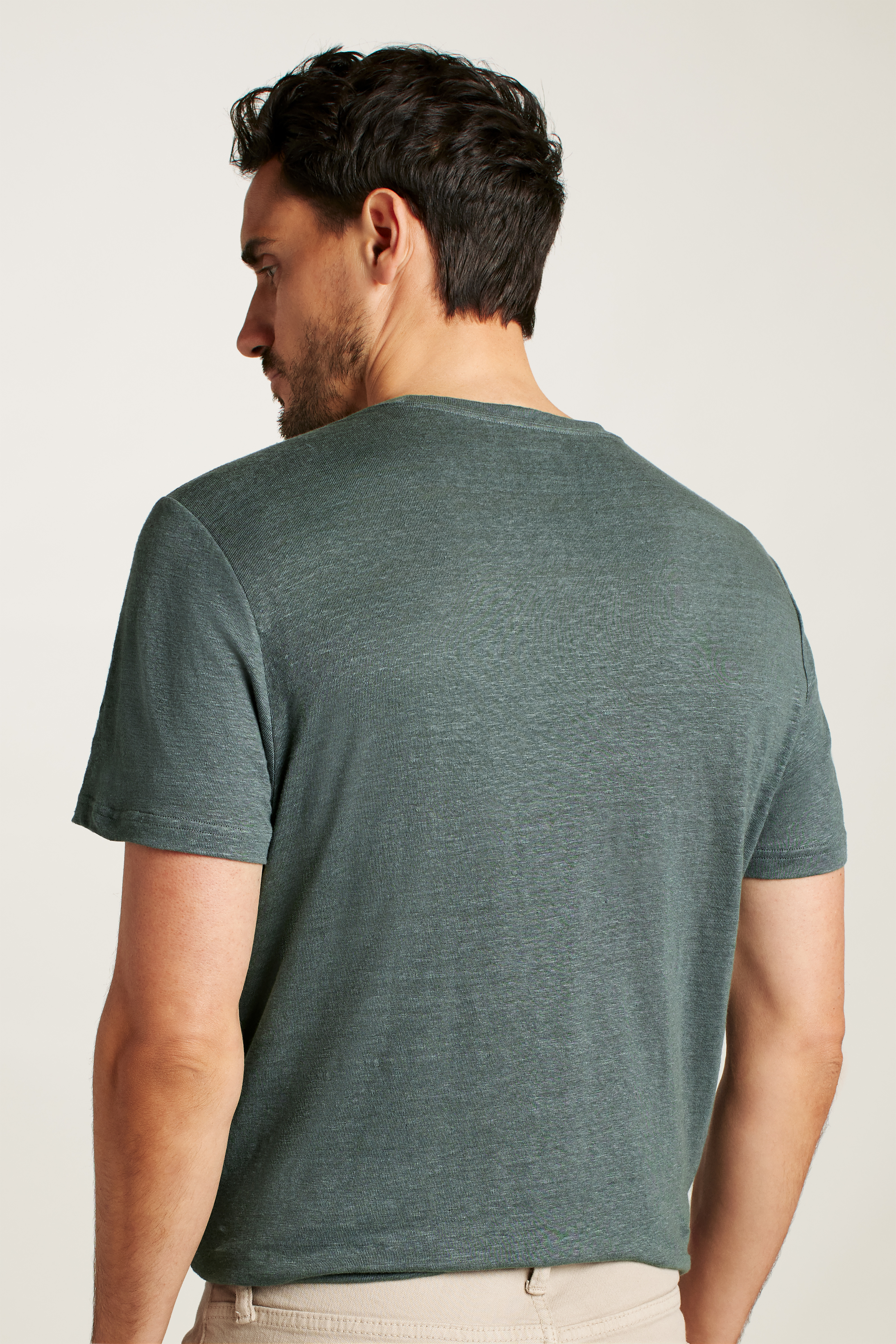 Linen Crew Neck Tee