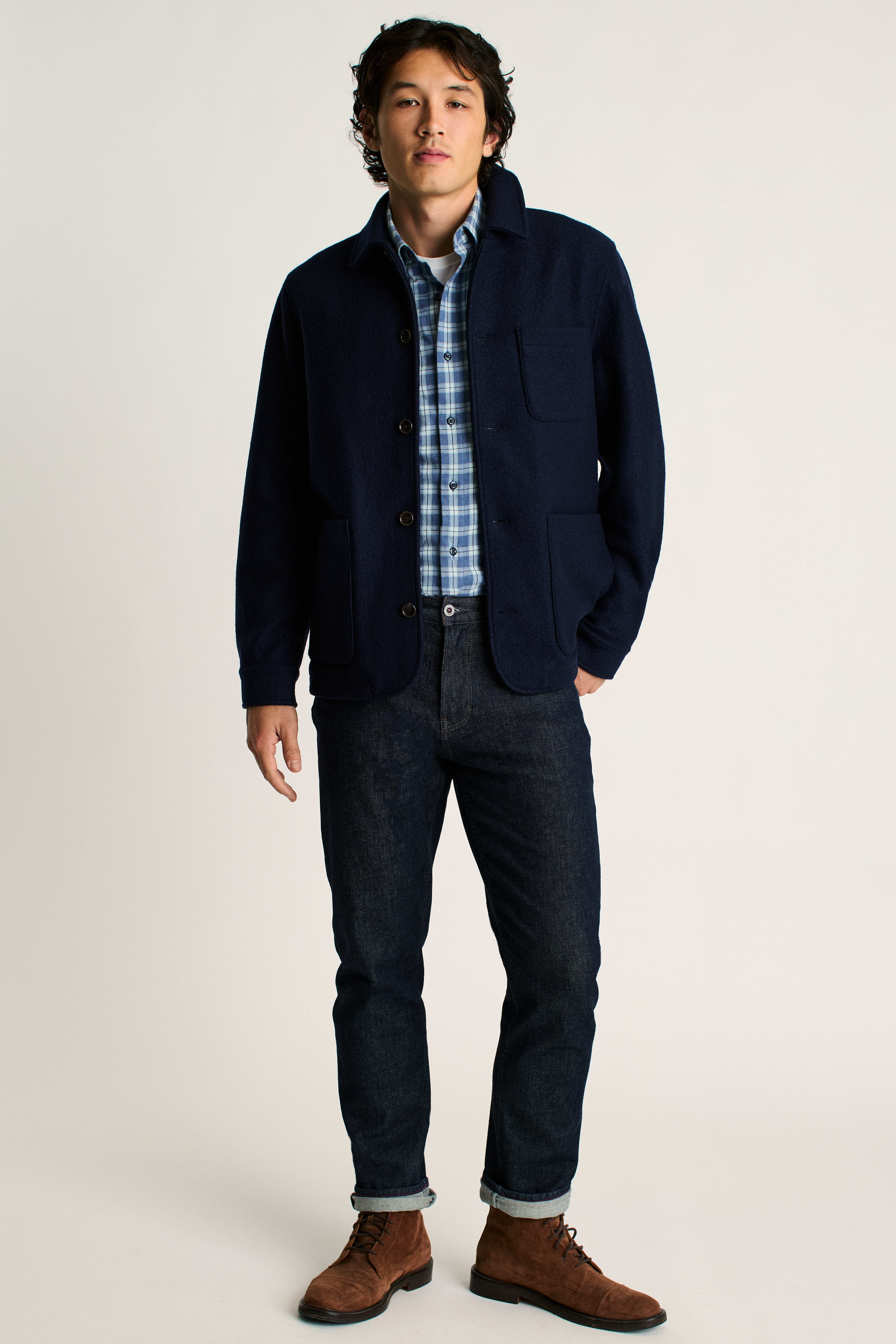 Italian Brushed Wool Chore Jacket