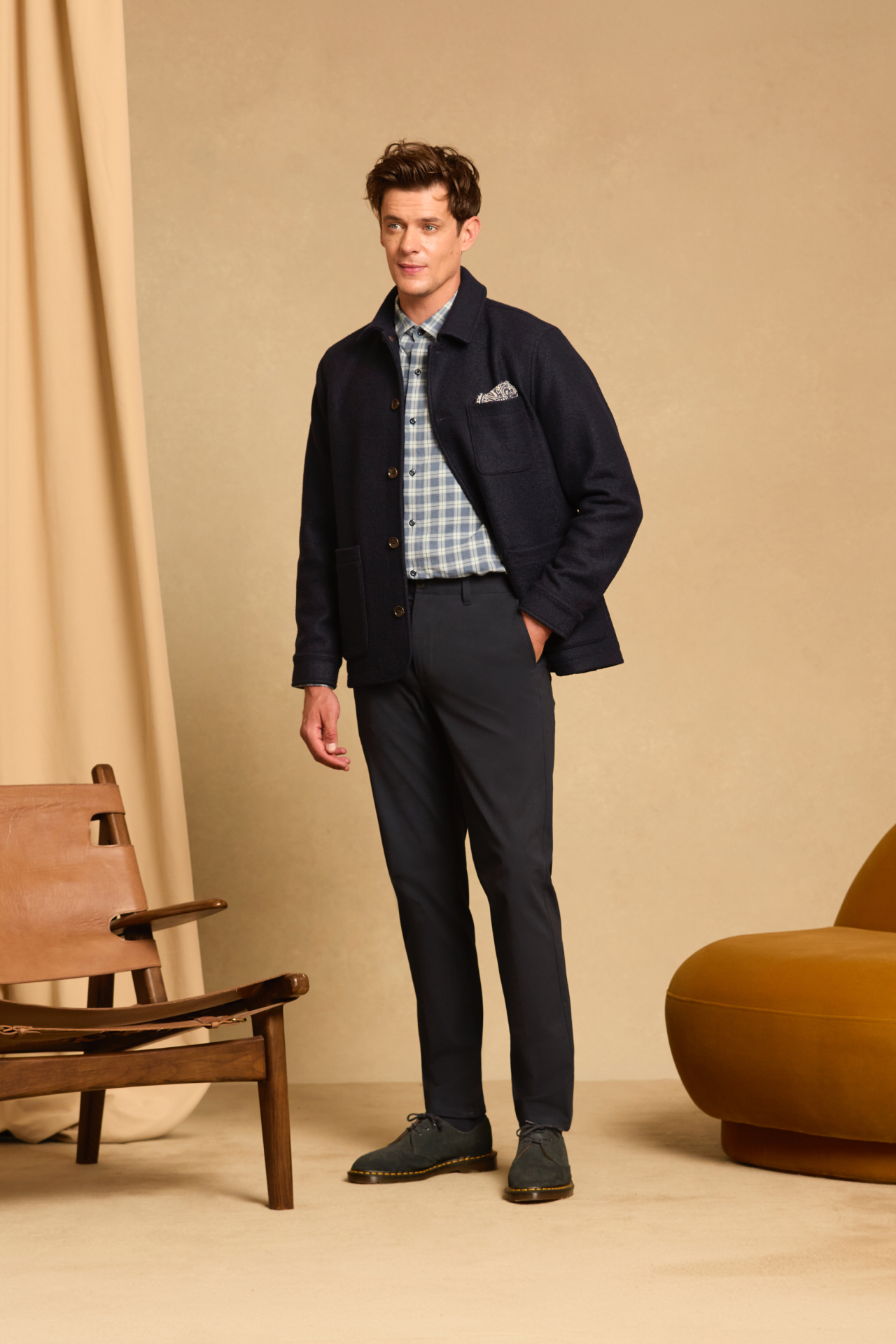 Italian Brushed Wool Chore Jacket