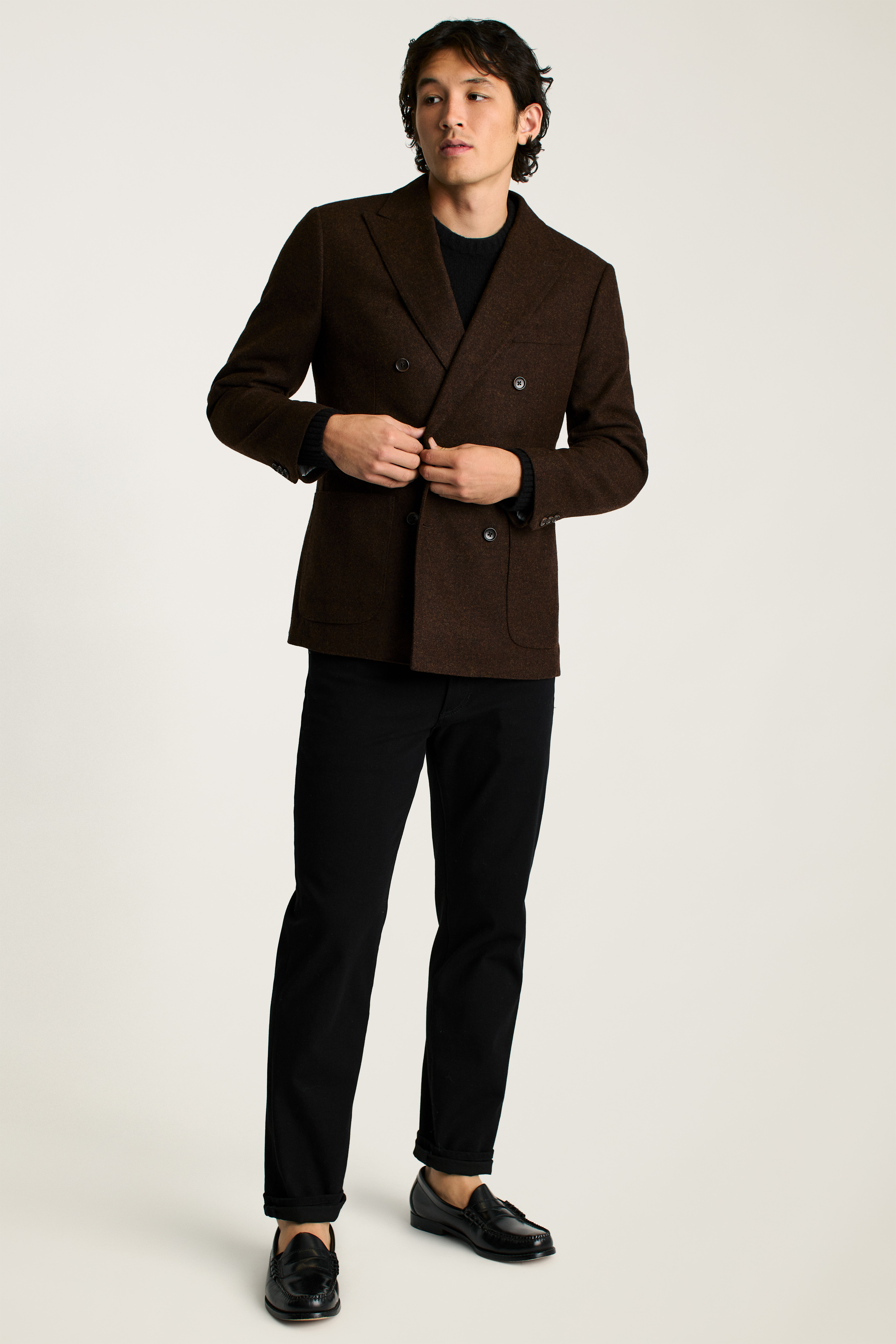 Jetsetter Unconstructed Double Breasted Blazer