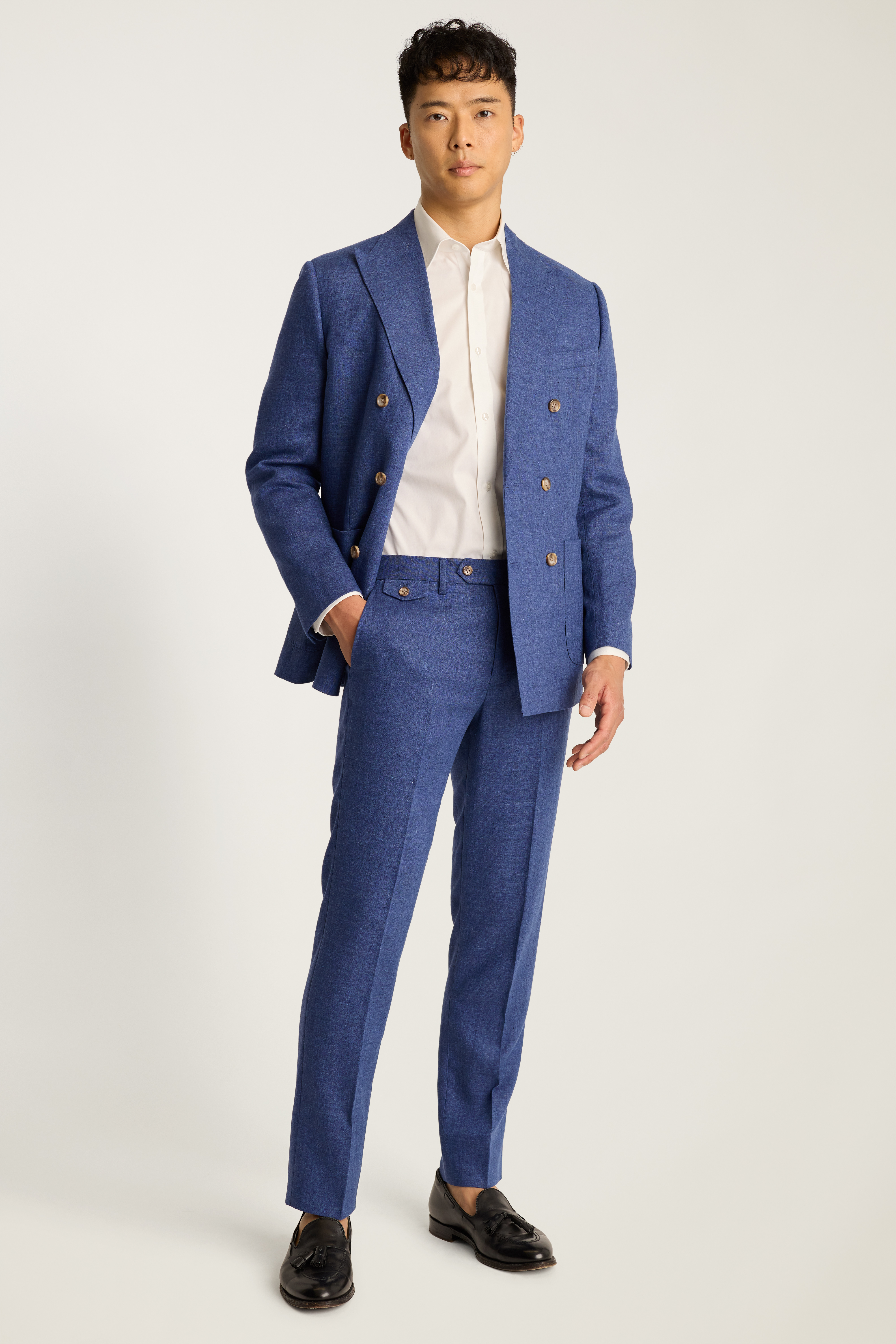 jetsetter italian linen dress pant Italian Prato White Linen Pants – StudioSuits main image 0