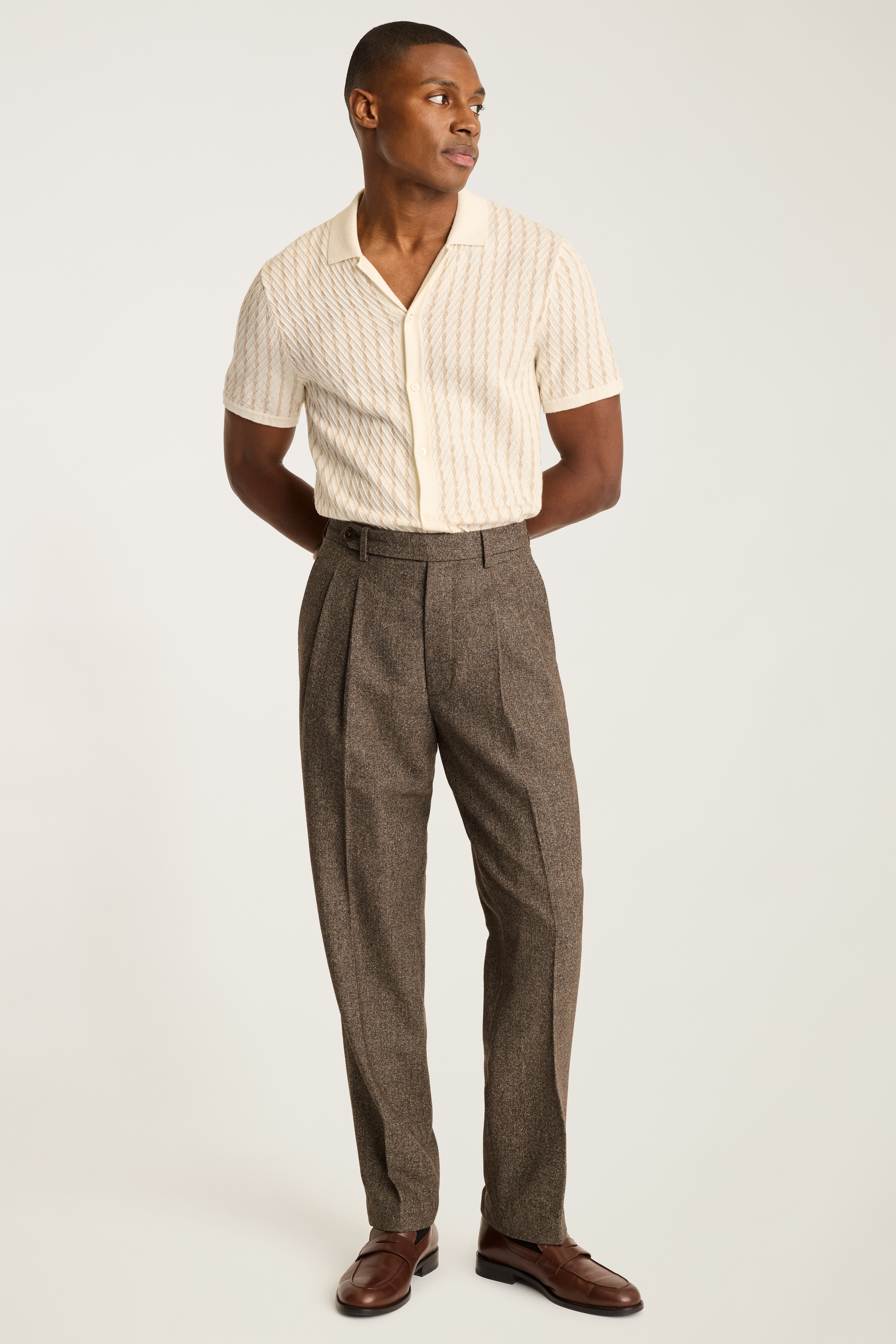 Pleated Wool Trousers | Elegant Wool Trousers with Vintage Appeal