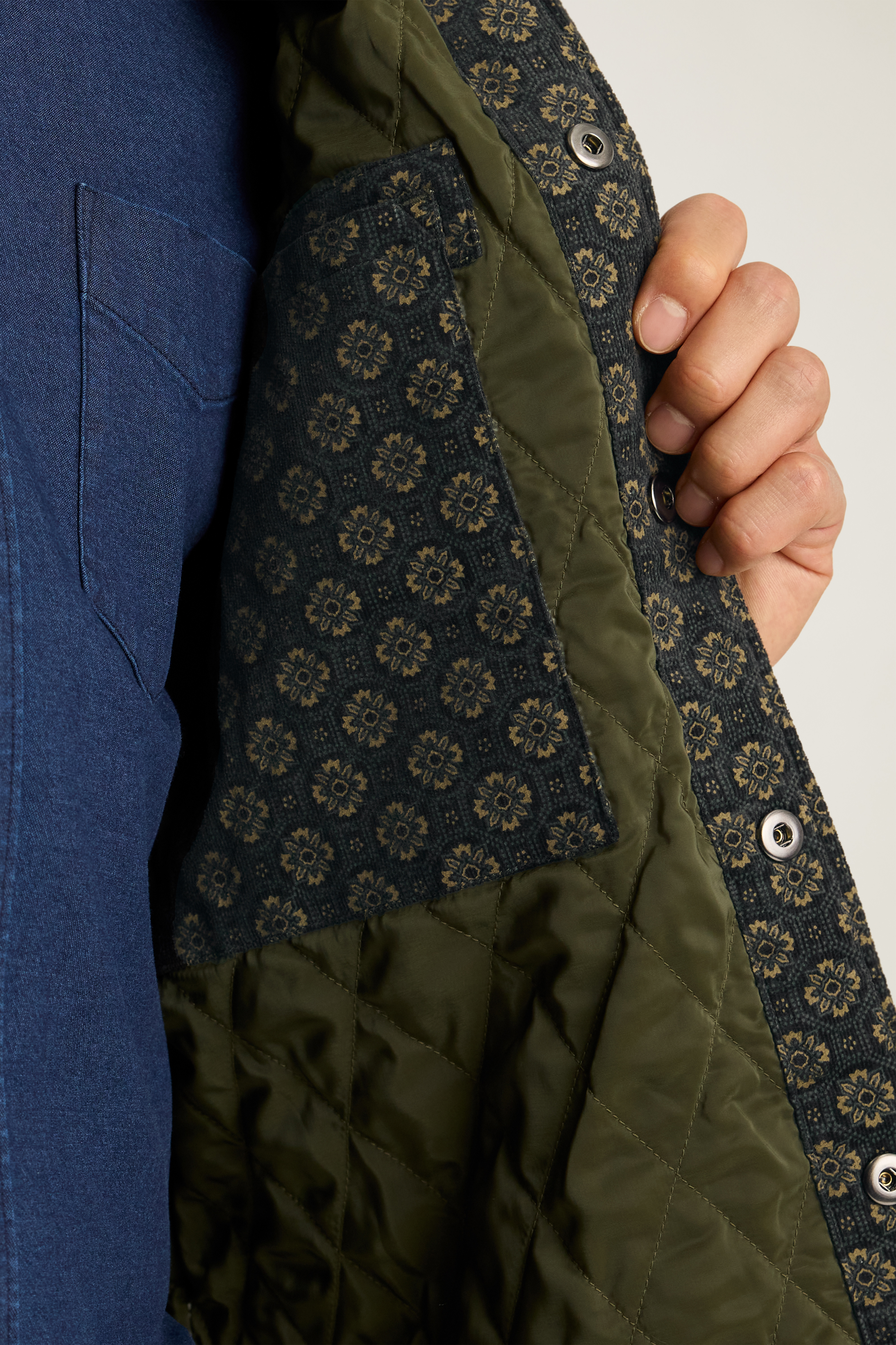 Men's Cord Quilted Jacket | Corduroy Outerwear