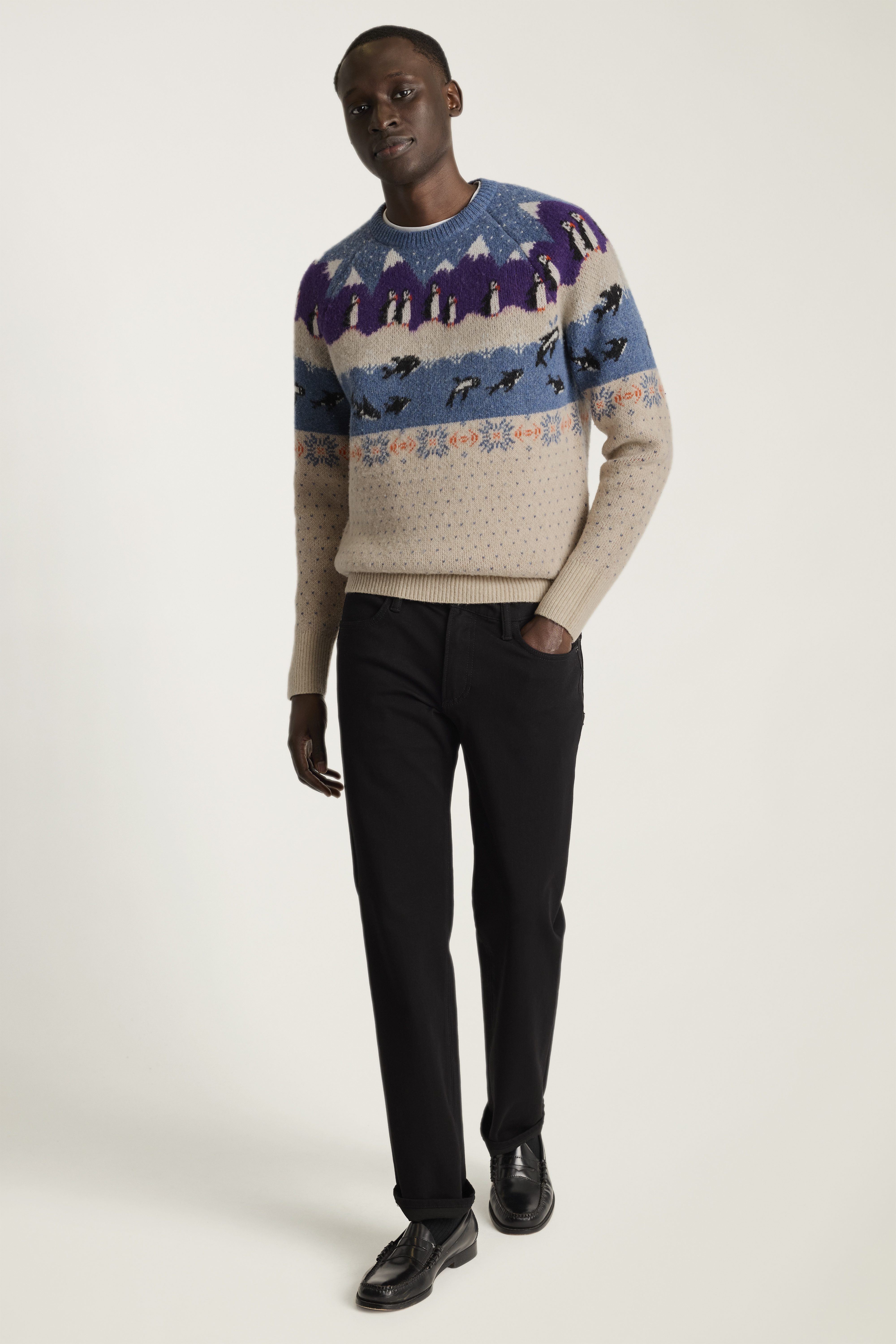 Arctic Fair Isle Sweater | Soft Arctic Fleece Pullover Sweatshirt