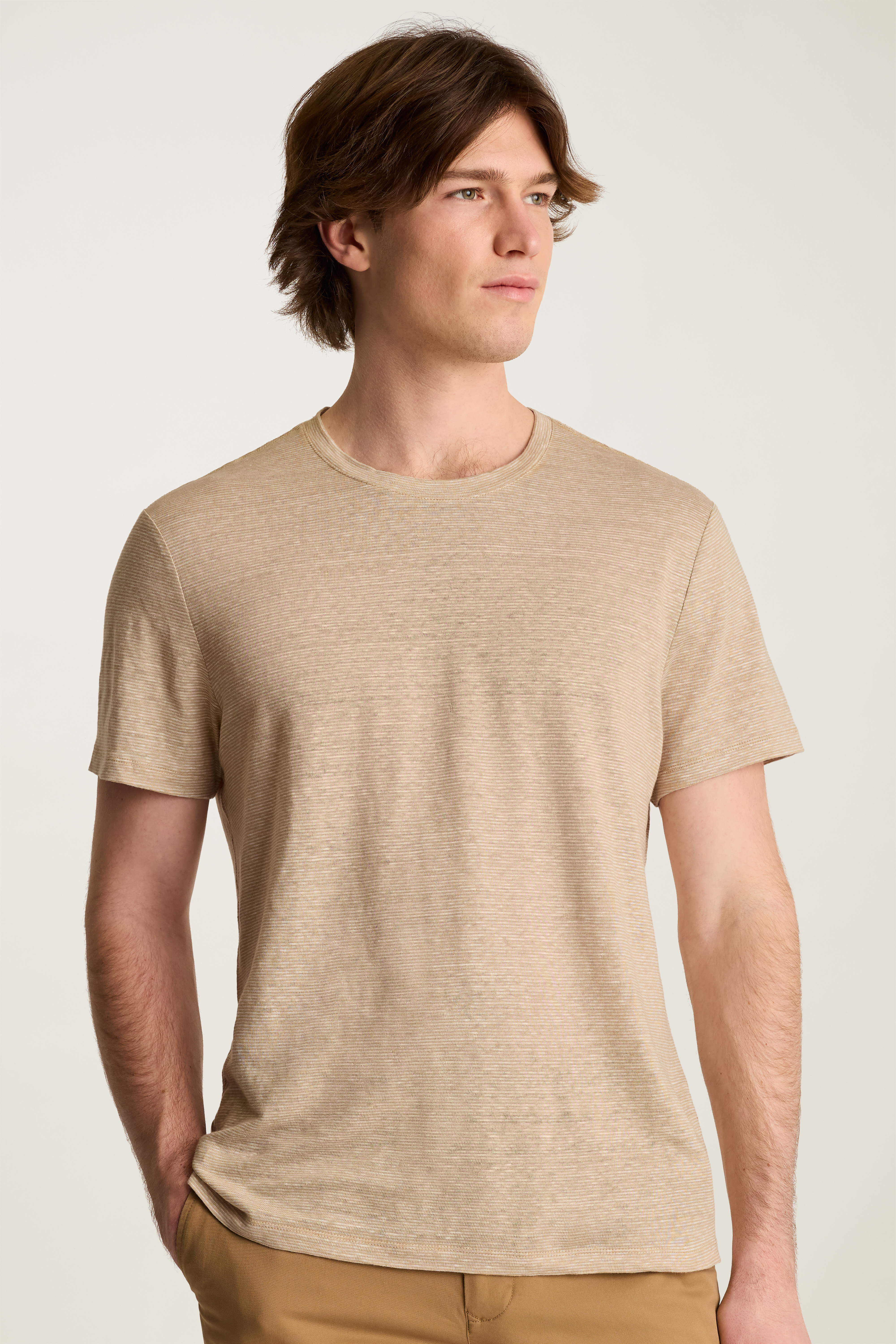 Linen Crew Neck Tee