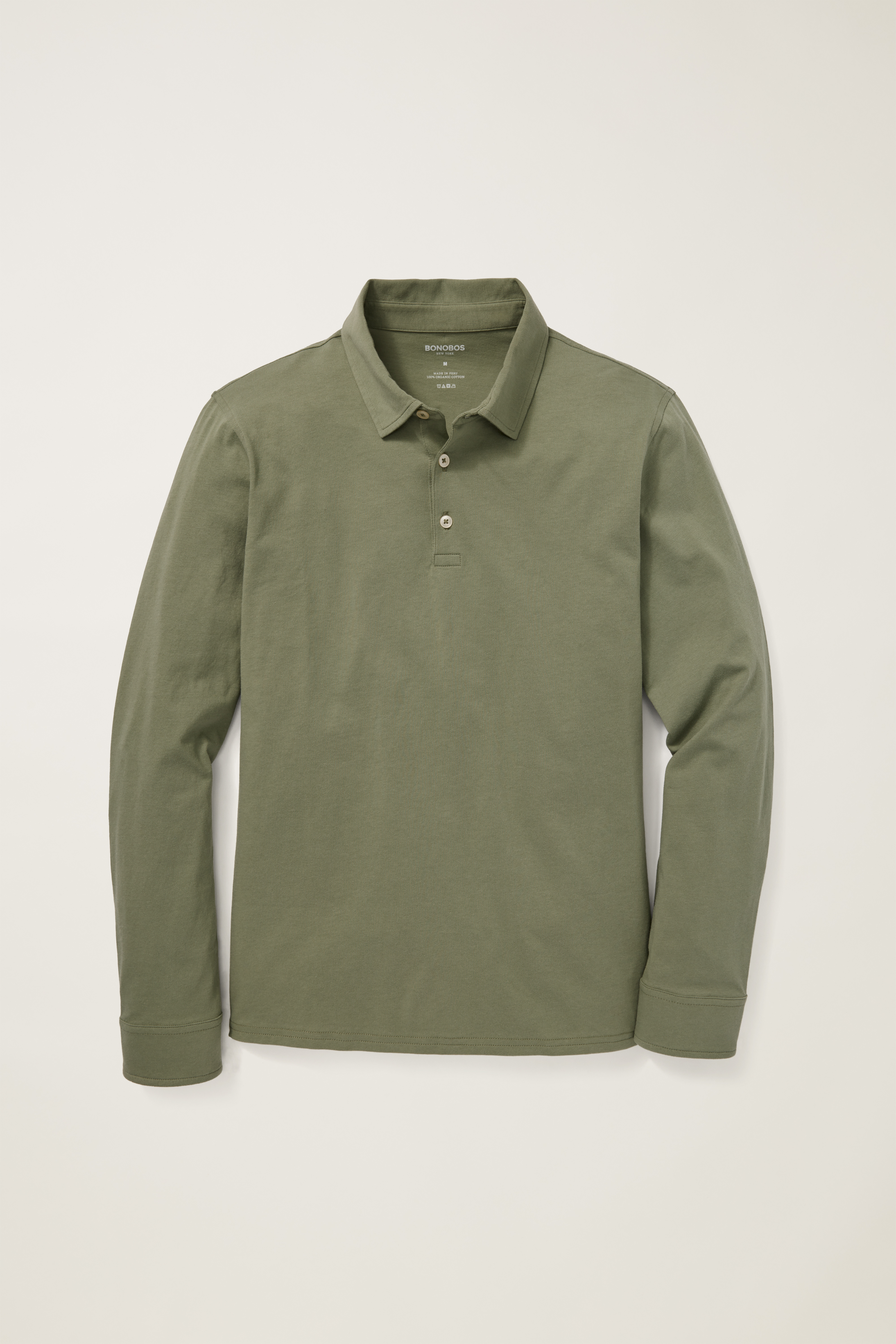 Organic Cotton Long Sleeve Polo