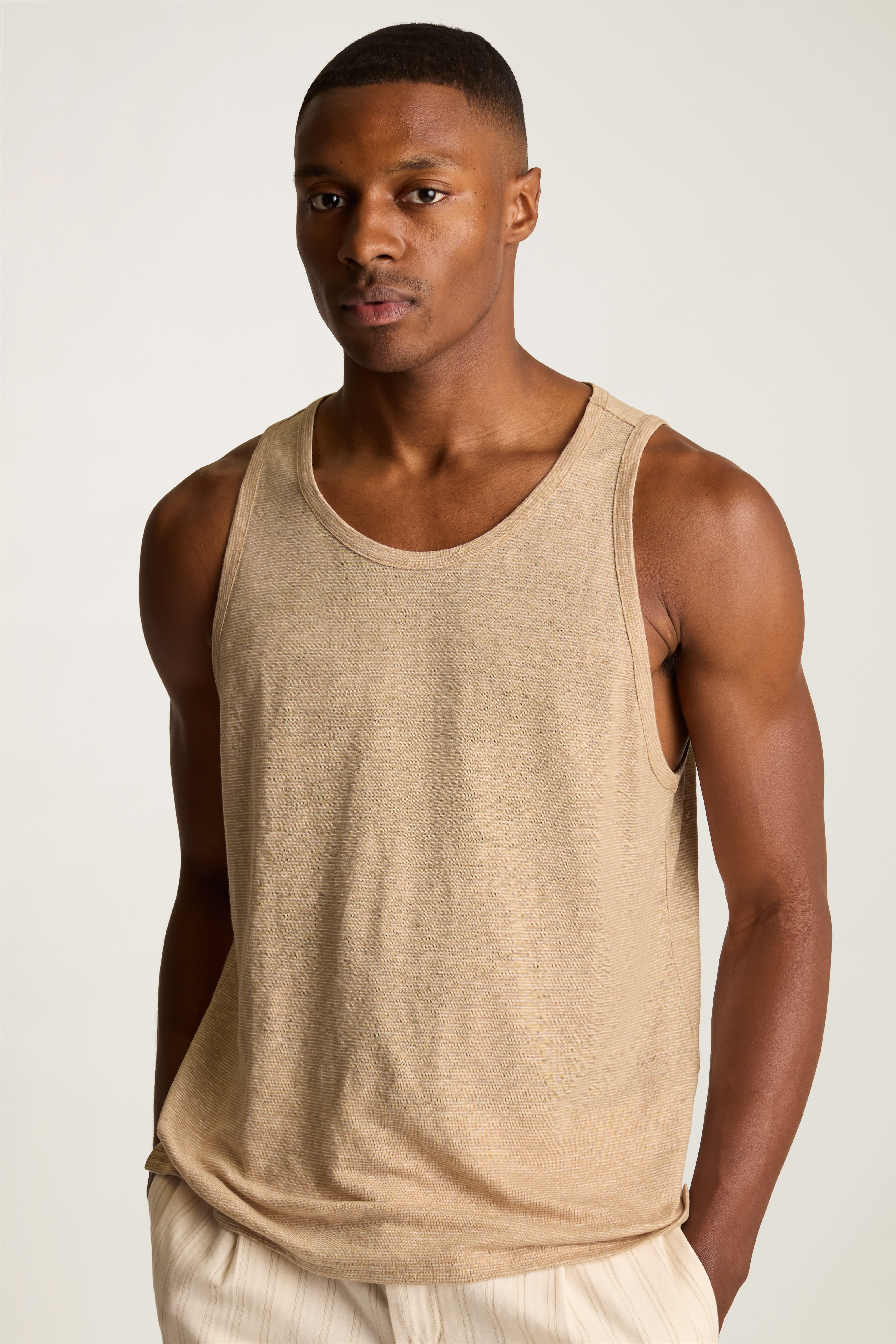 stjerneborg ステルネボリ Linen tank top Torren Rib Tank Top – Reign Boutique