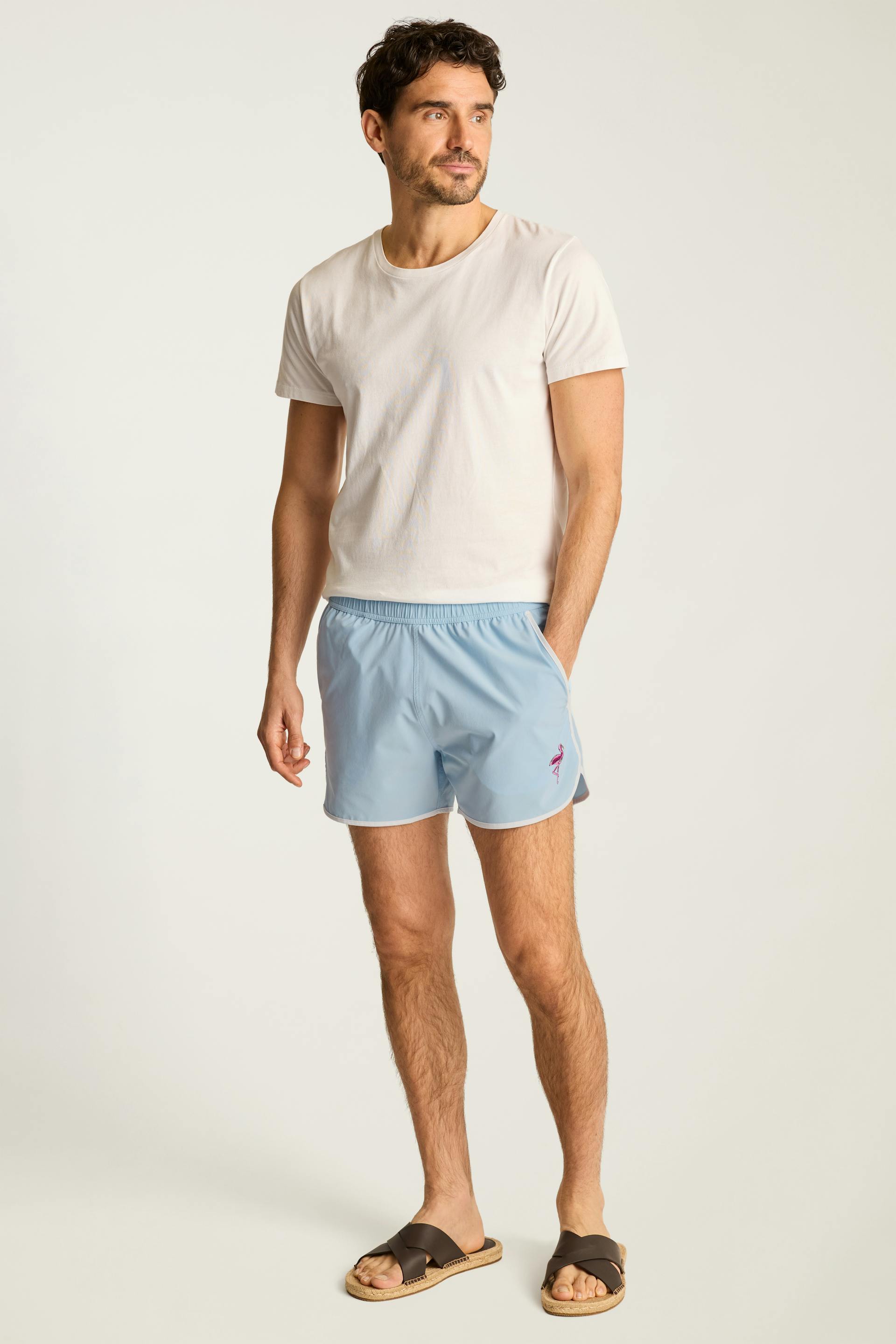 Throwback Swim Trunks