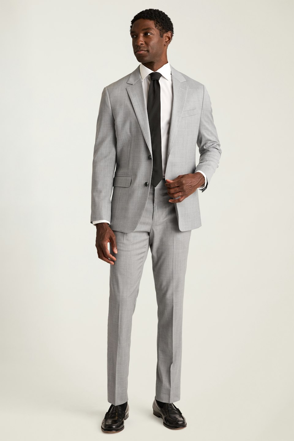 Jetsetter Wool Dress Suit Pants Tailored for Men by Bonobos - Light Grey - 3534
