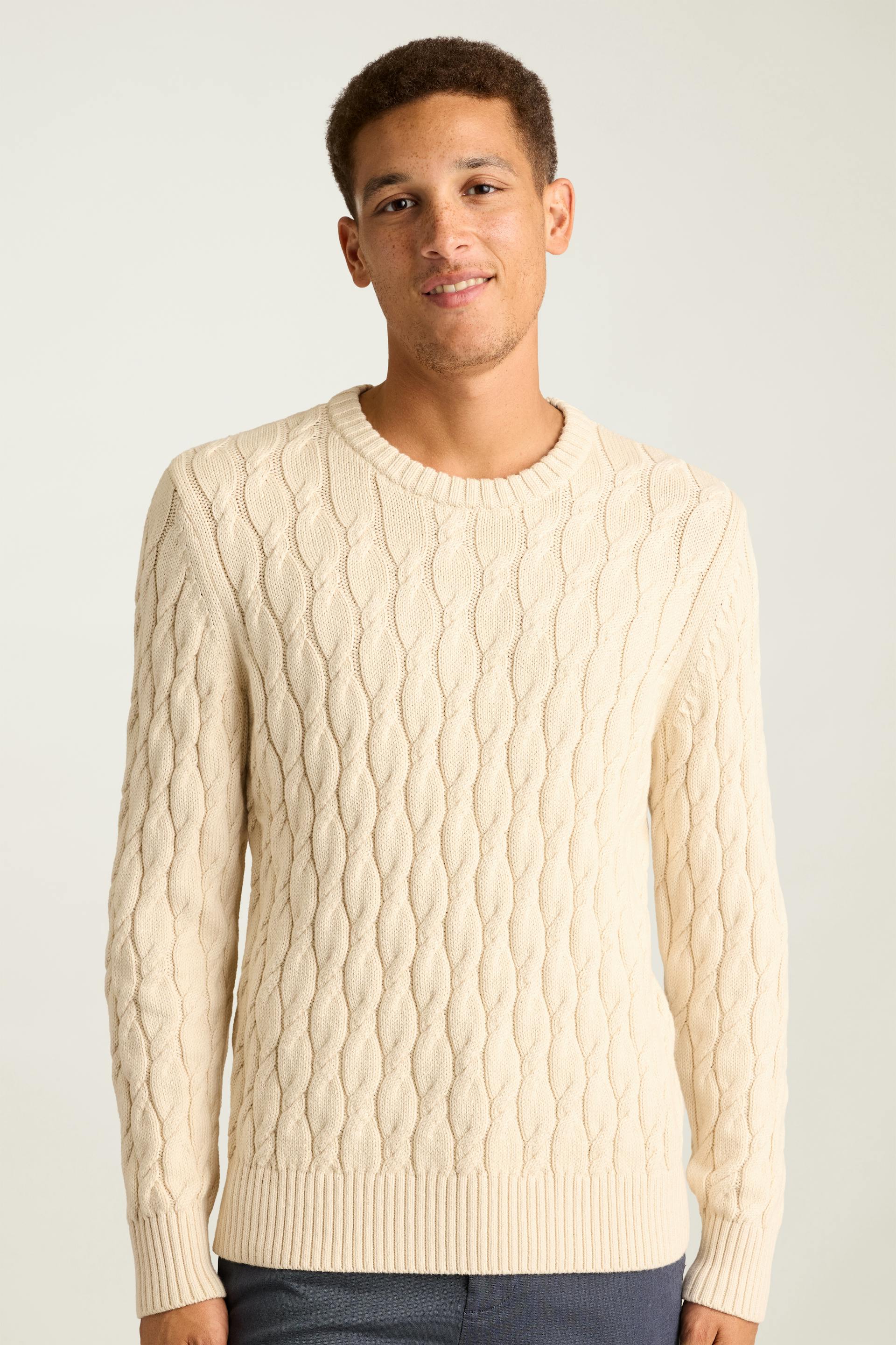 Italian Cotton Cable Sweater