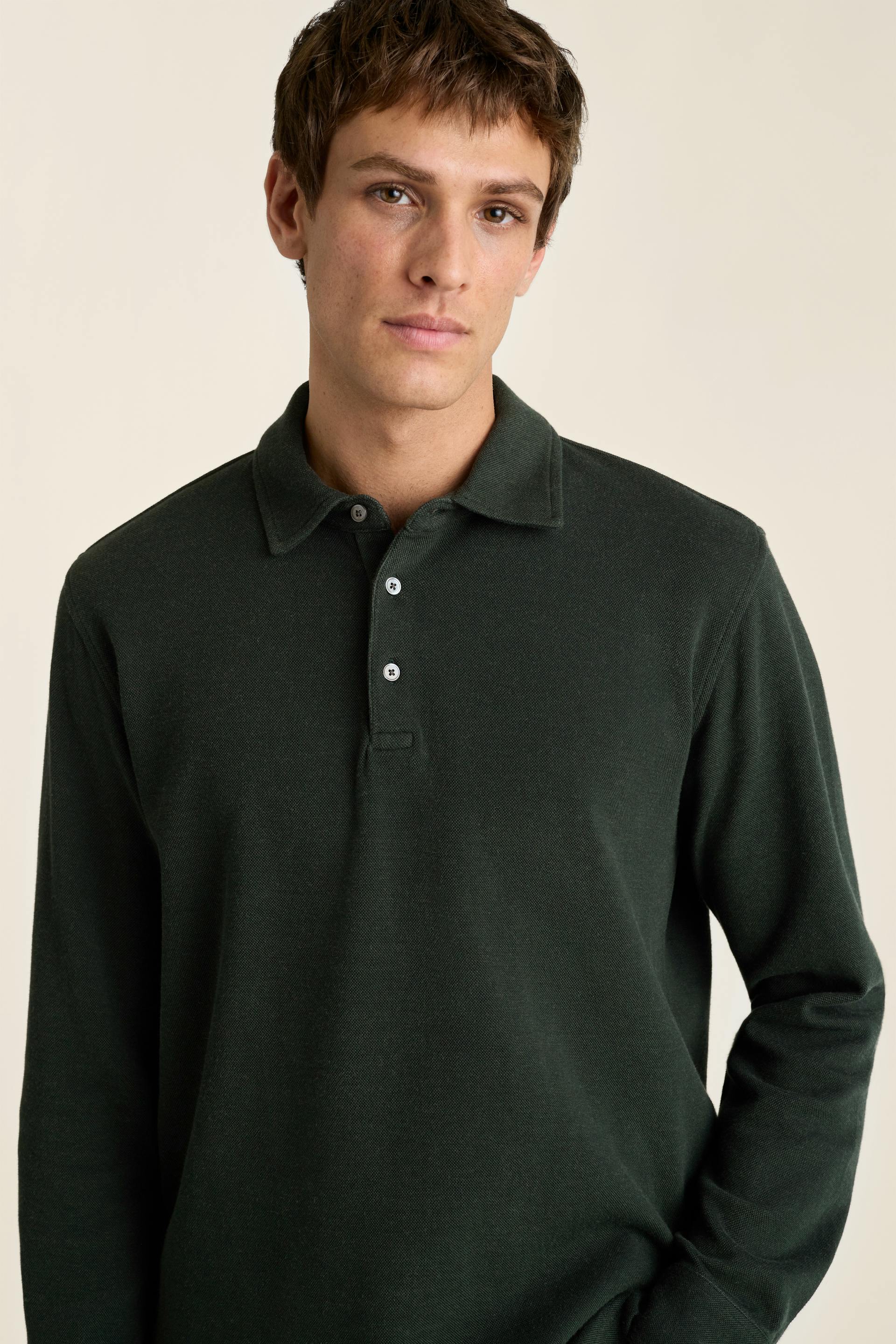 Refined Long Sleeve Polo